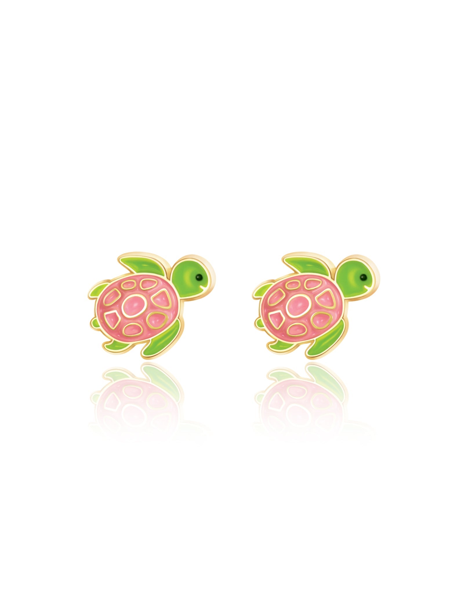 Enamel Stud Earrings - Turtley Awesome - Girl Nation