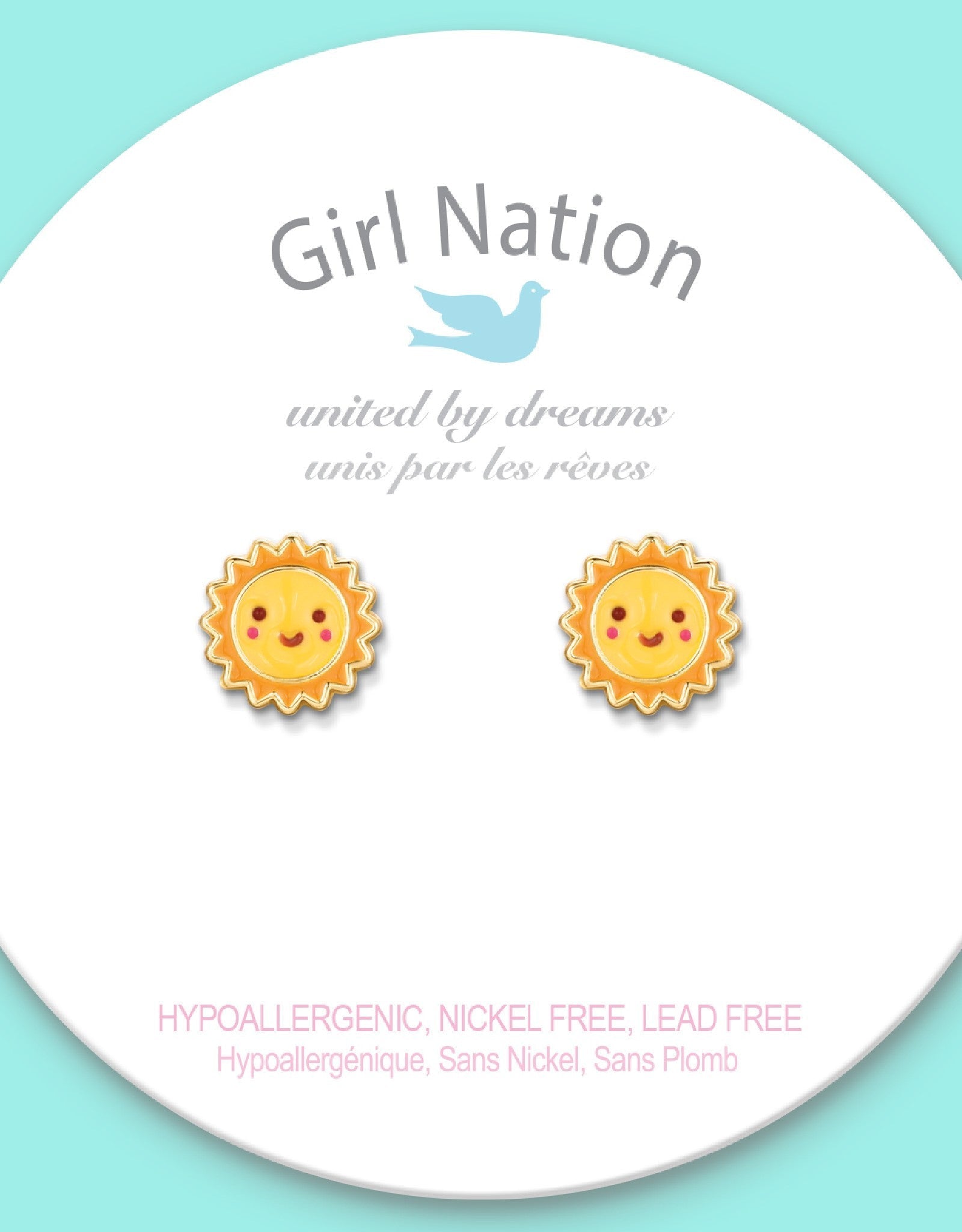 Enamel Stud Earrings - Sunny Day - Girl Nation