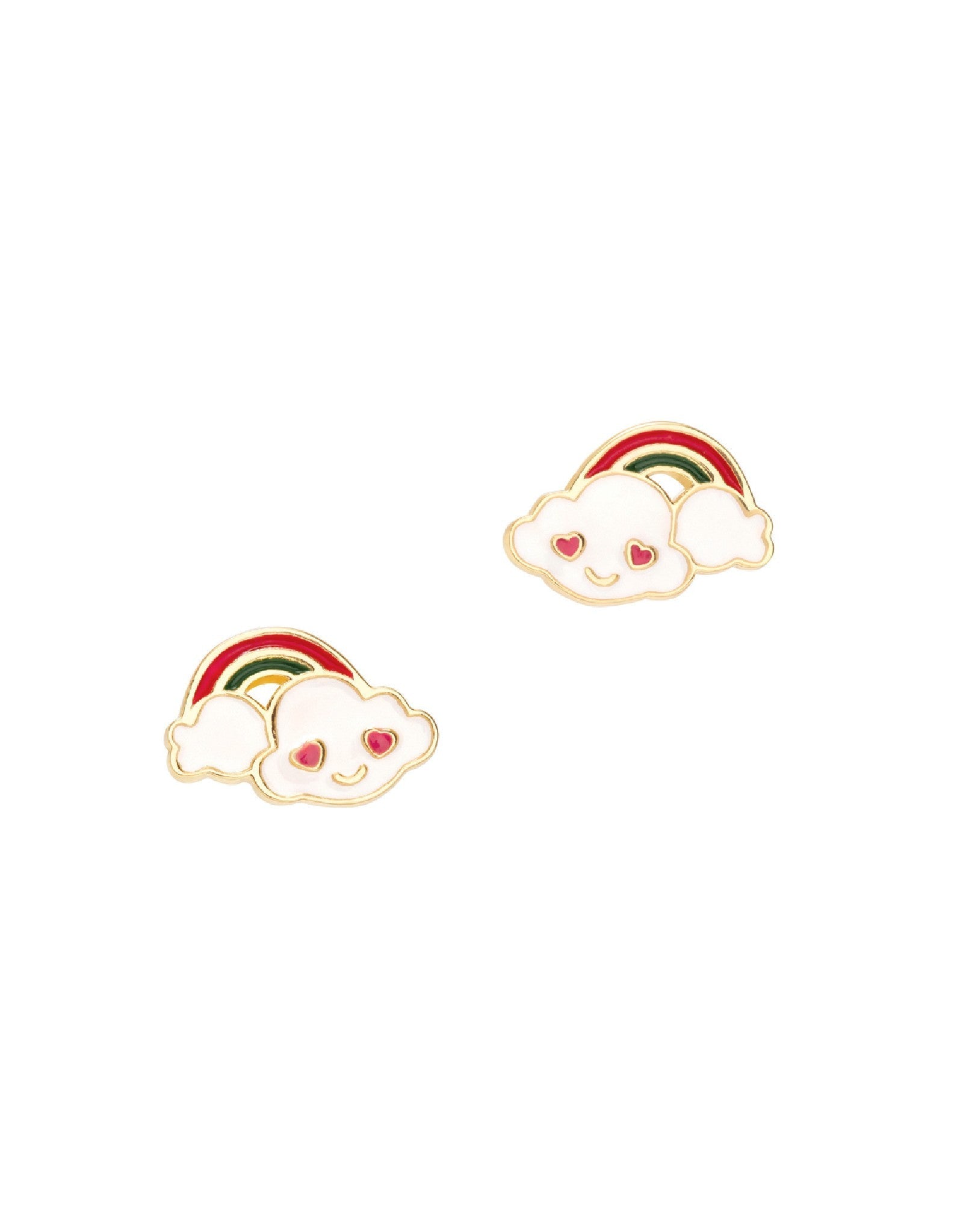 Enamel Studs Earrings - Cloud Loves Rainbow - Girl Nation