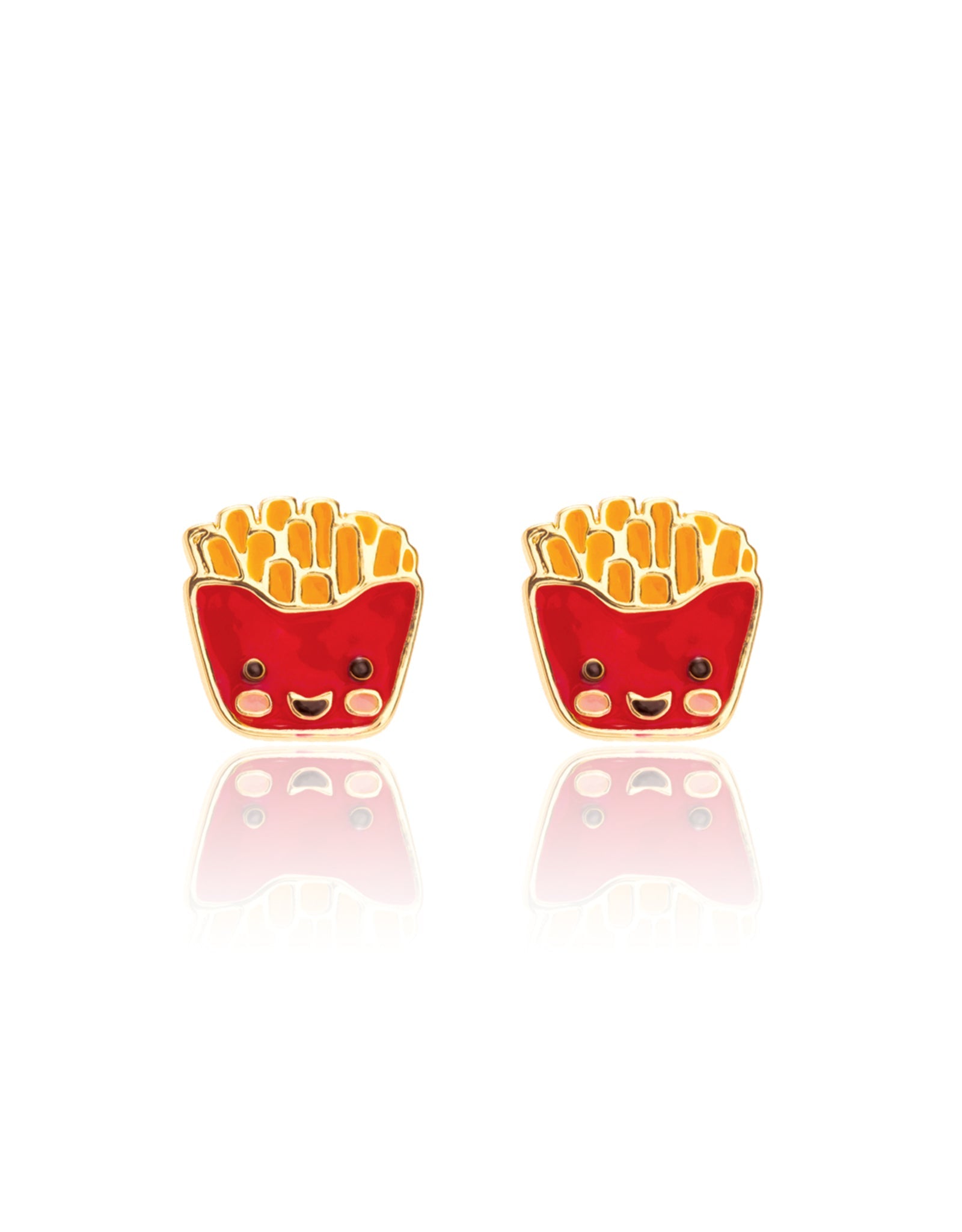 Enamel Studs Earrings - French Fry Friends - Girl Nation