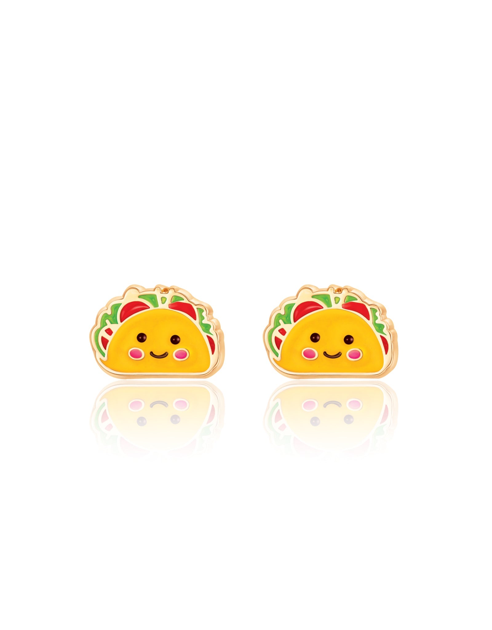 Enamel Stud Earrings - Taco Belle - Girl Nation