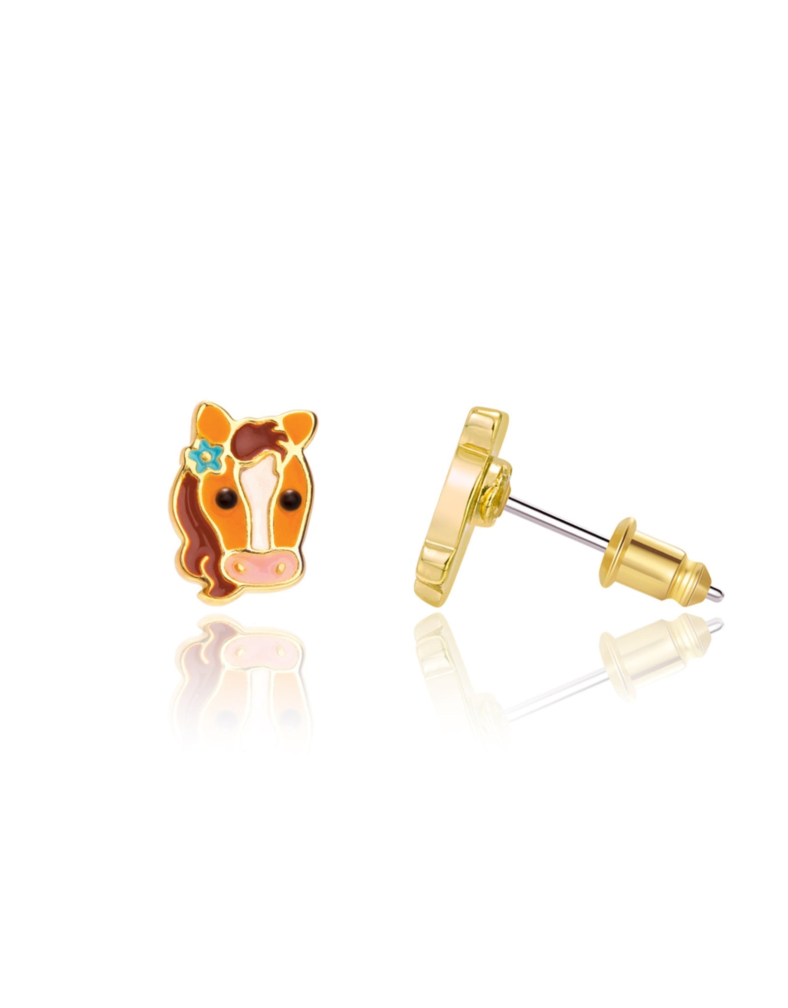 Enamel Stud Earrings - Pretty Pony - Girl Nation