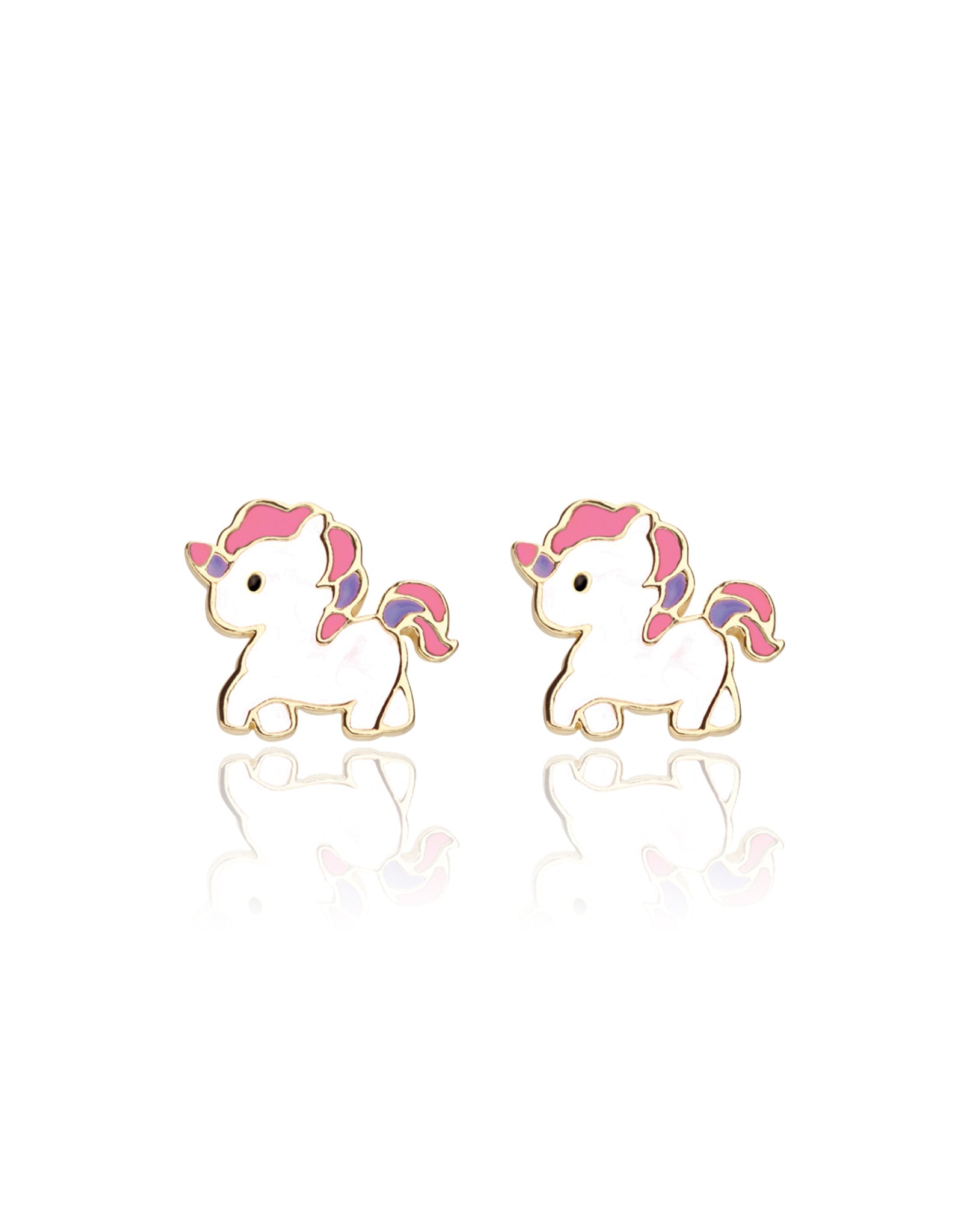 Enamel Stud Earrings - Magical Unicorn - Girl Nation