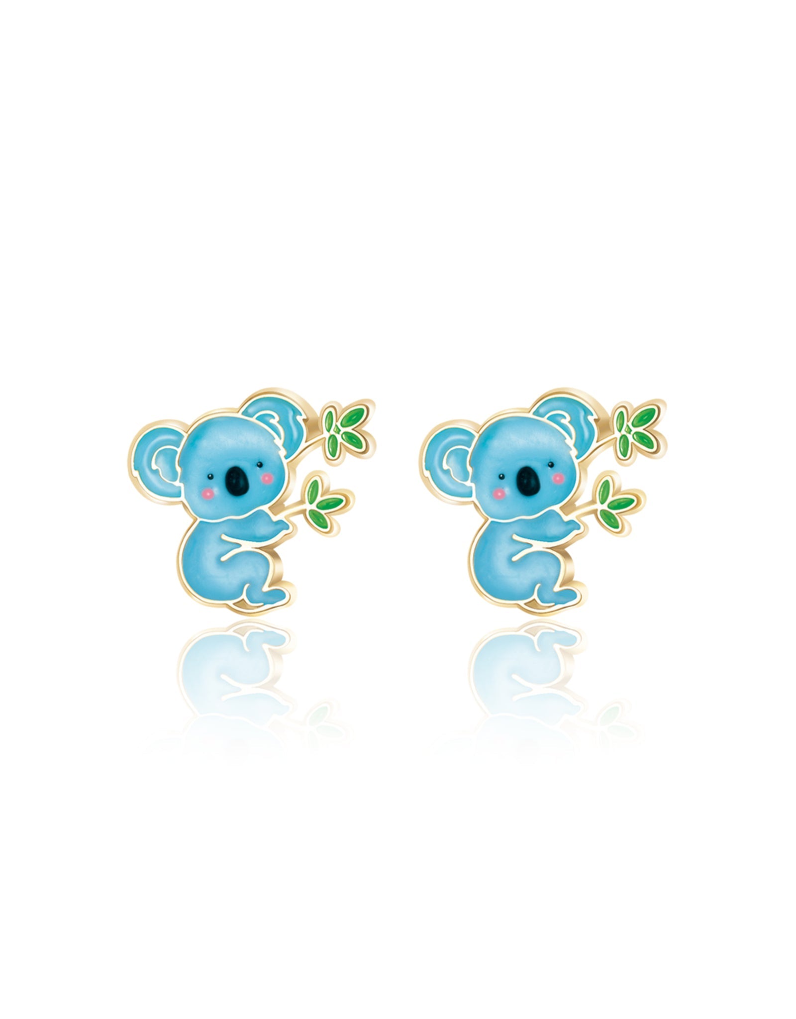 Enamel Stud Earrings - Cute Koala - Girl Nation