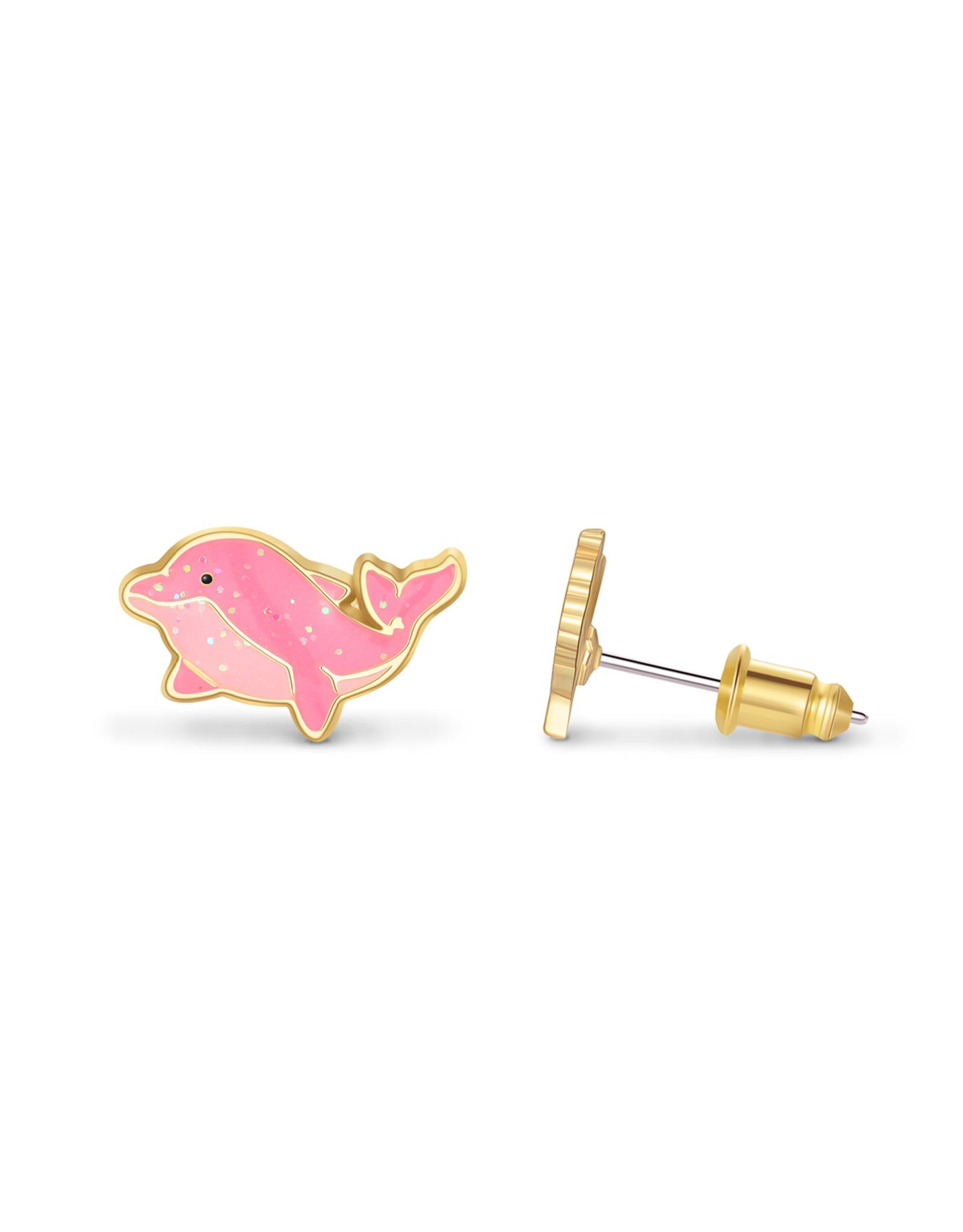 Enamel Stud Earrings - Dazzling Dolphin - Girl Nation