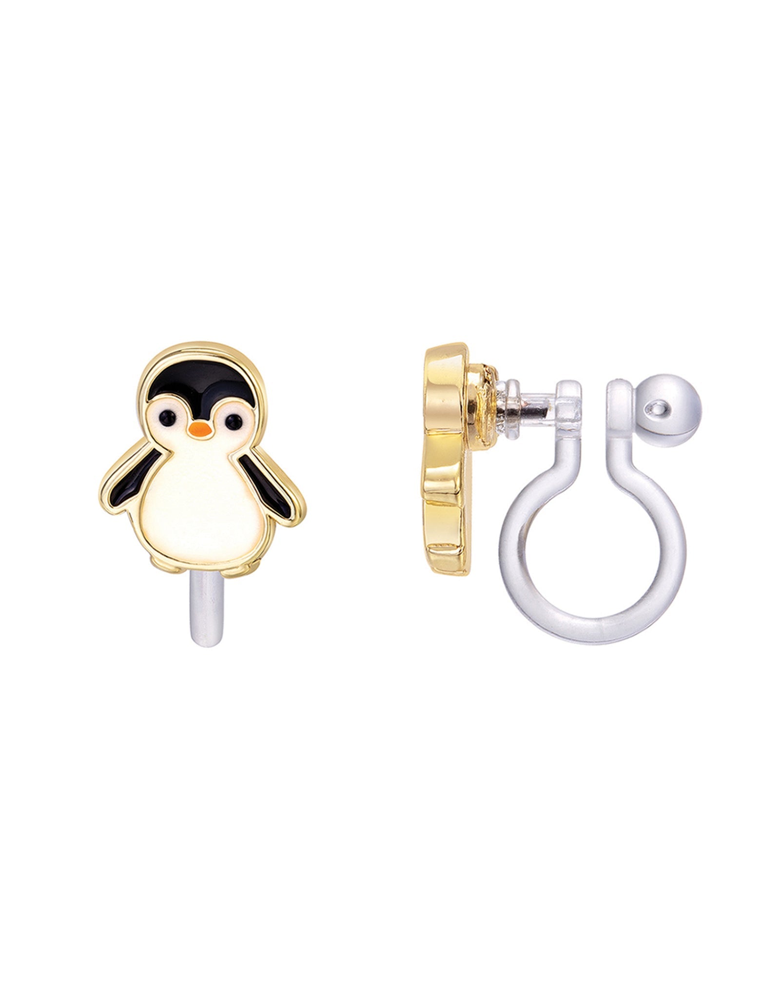 Enamel Clip-on Earrings - Penguin - Girl Nation