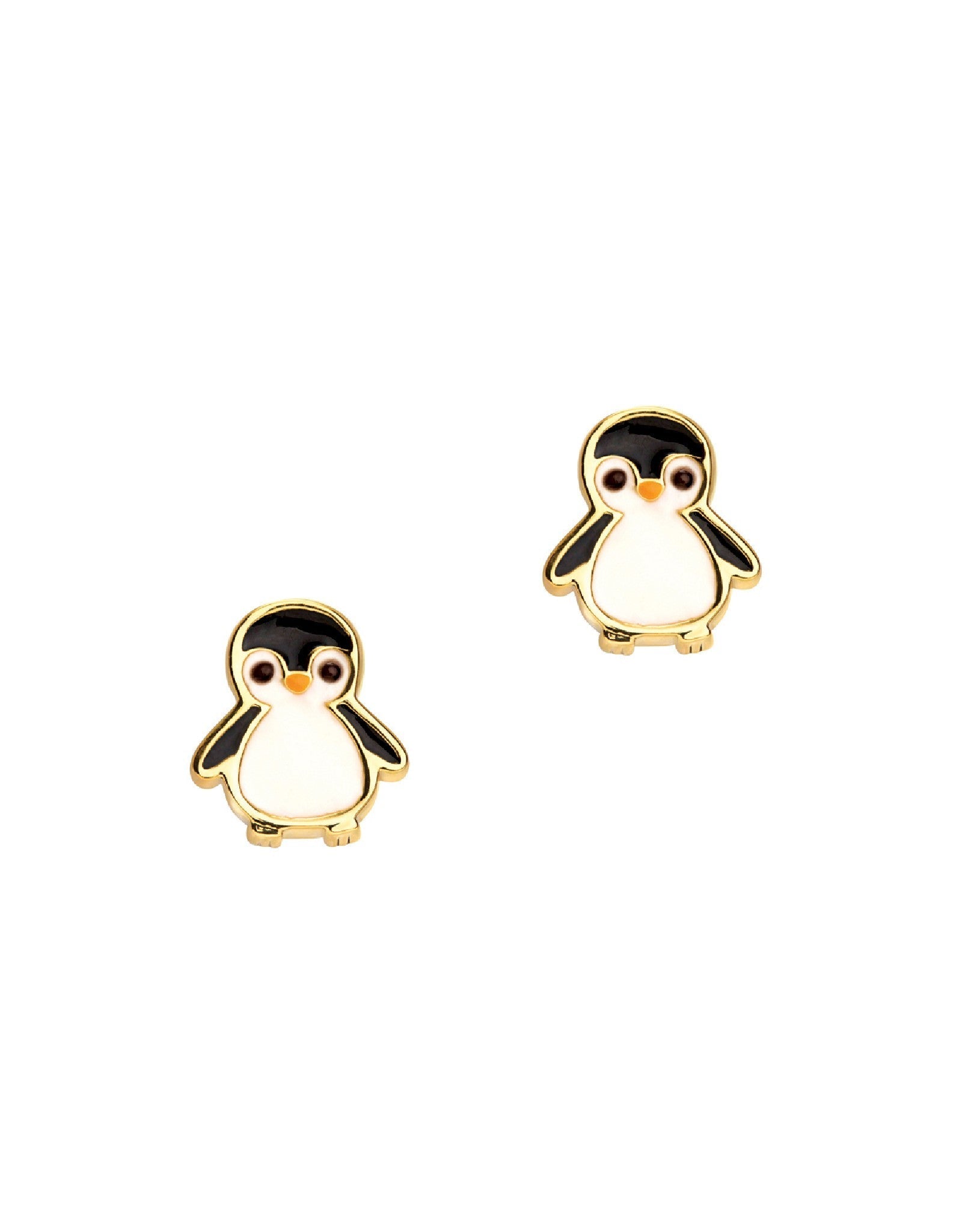 Enamel Stud Earrings - Penguin - Girl Nation