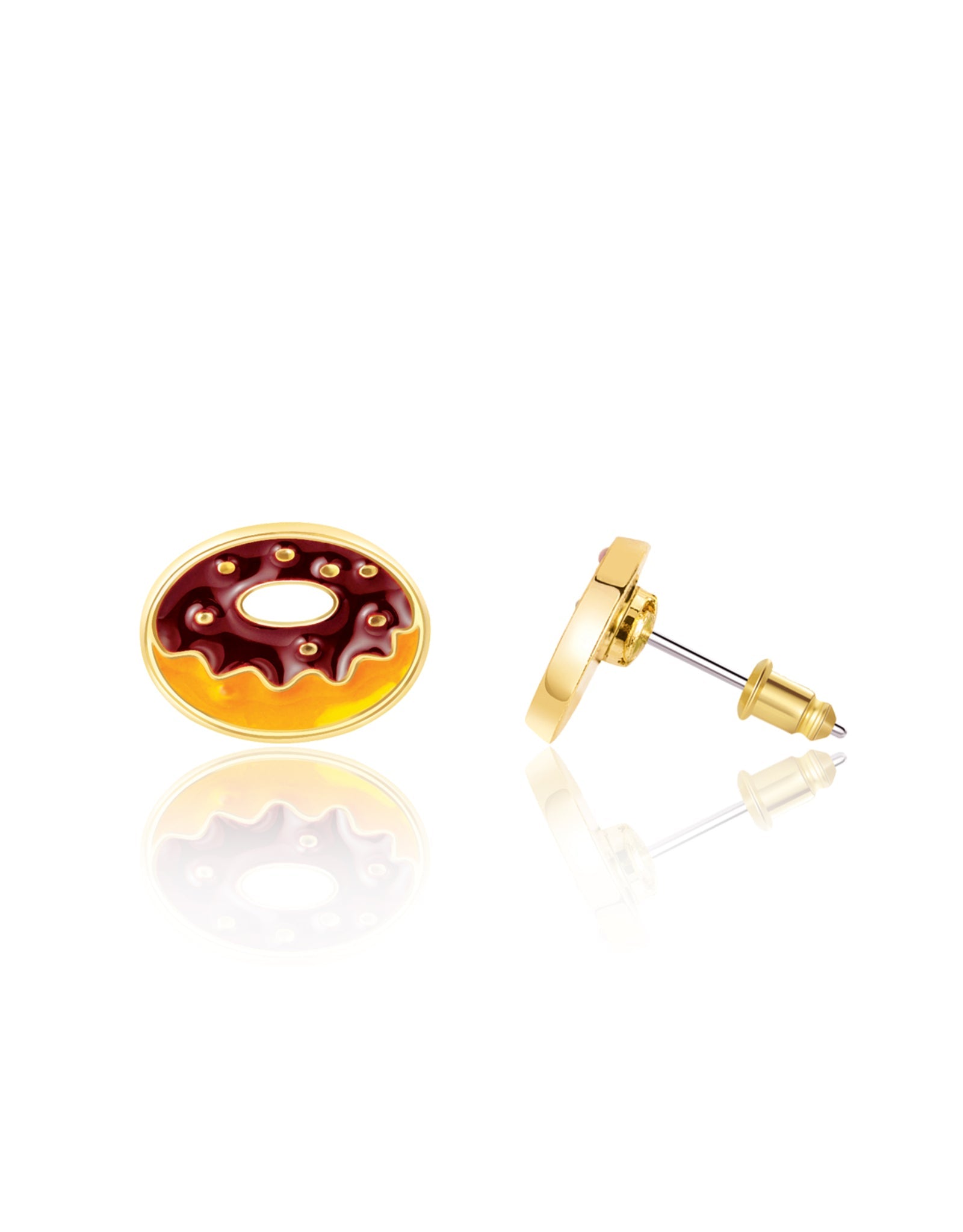 Enamel Stud Earrings - Yummy Donut - Girl Nation