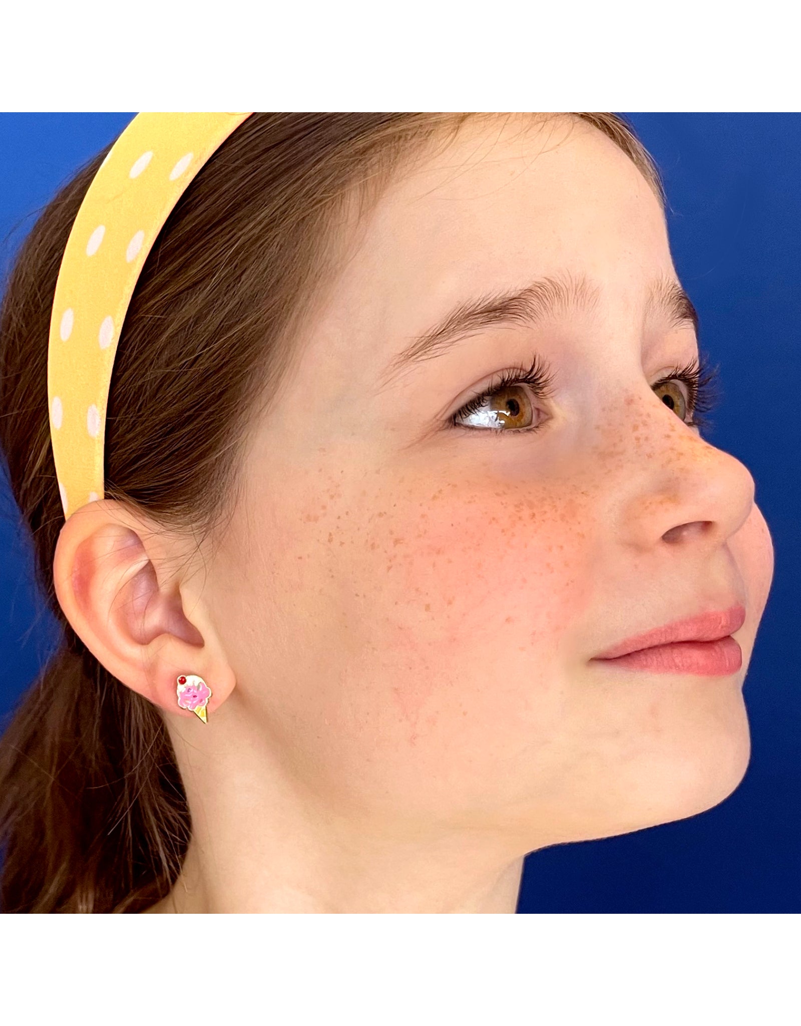 Enamel Stud Earrings - Pink Deer - Girl Nation