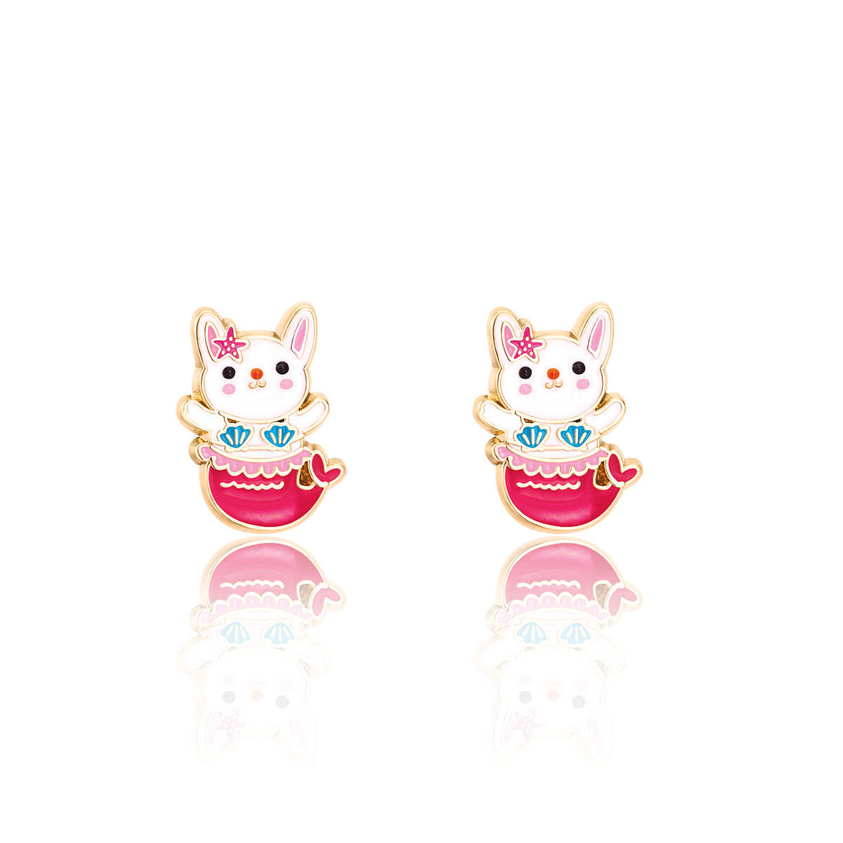 Necklace and Earring Gift Set - Bunny Mermaid - Girl Nation