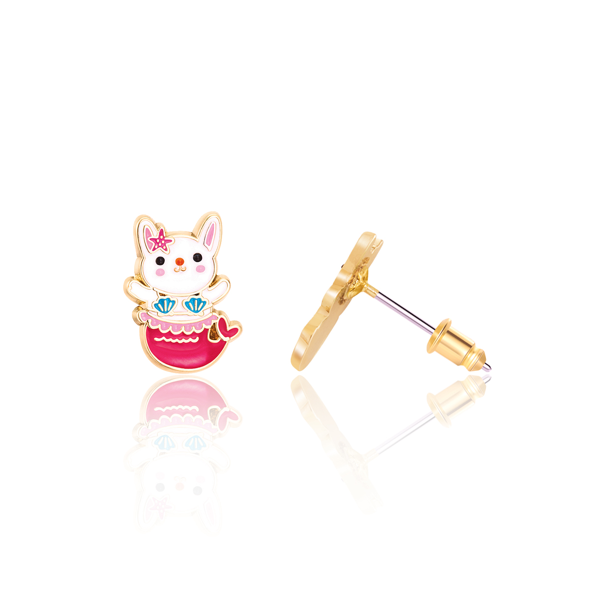 Necklace and Earring Gift Set - Bunny Mermaid - Girl Nation