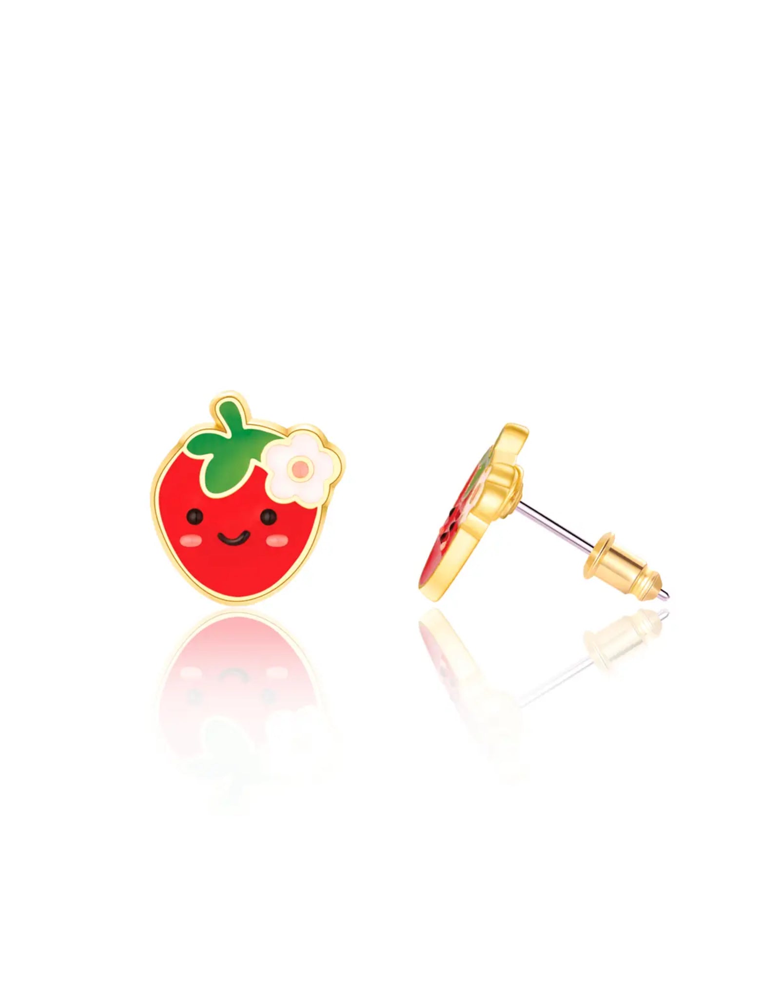 Enamel Stud Earrings - You're Berry Cute - Girl Nation
