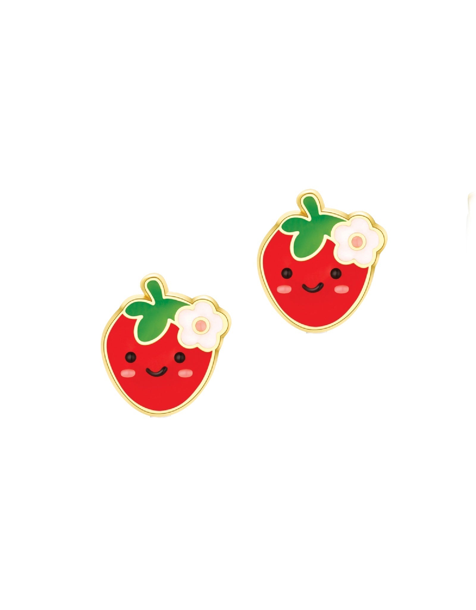 Enamel Stud Earrings - You're Berry Cute - Girl Nation