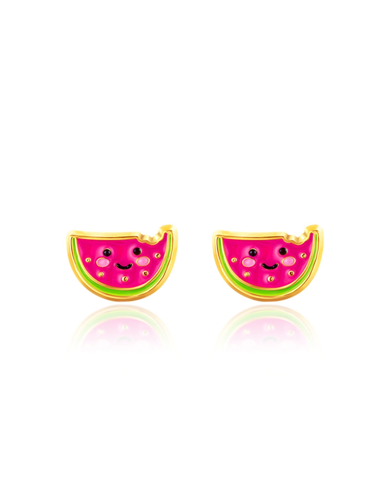 Enamel Stud Earrings - Watermelon - Girl Nation