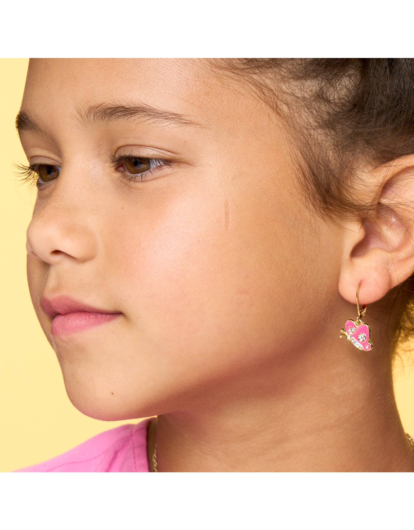 Lever Back Earrings - Crystal Butterfly - Girl Nation