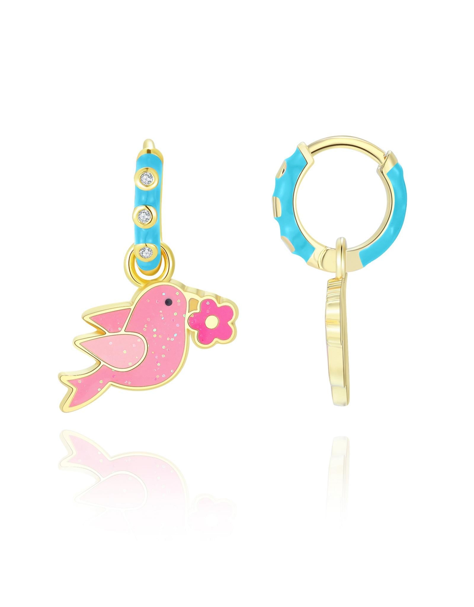 Huggie Hoop Earrings - Singing Bird - Girl Nation