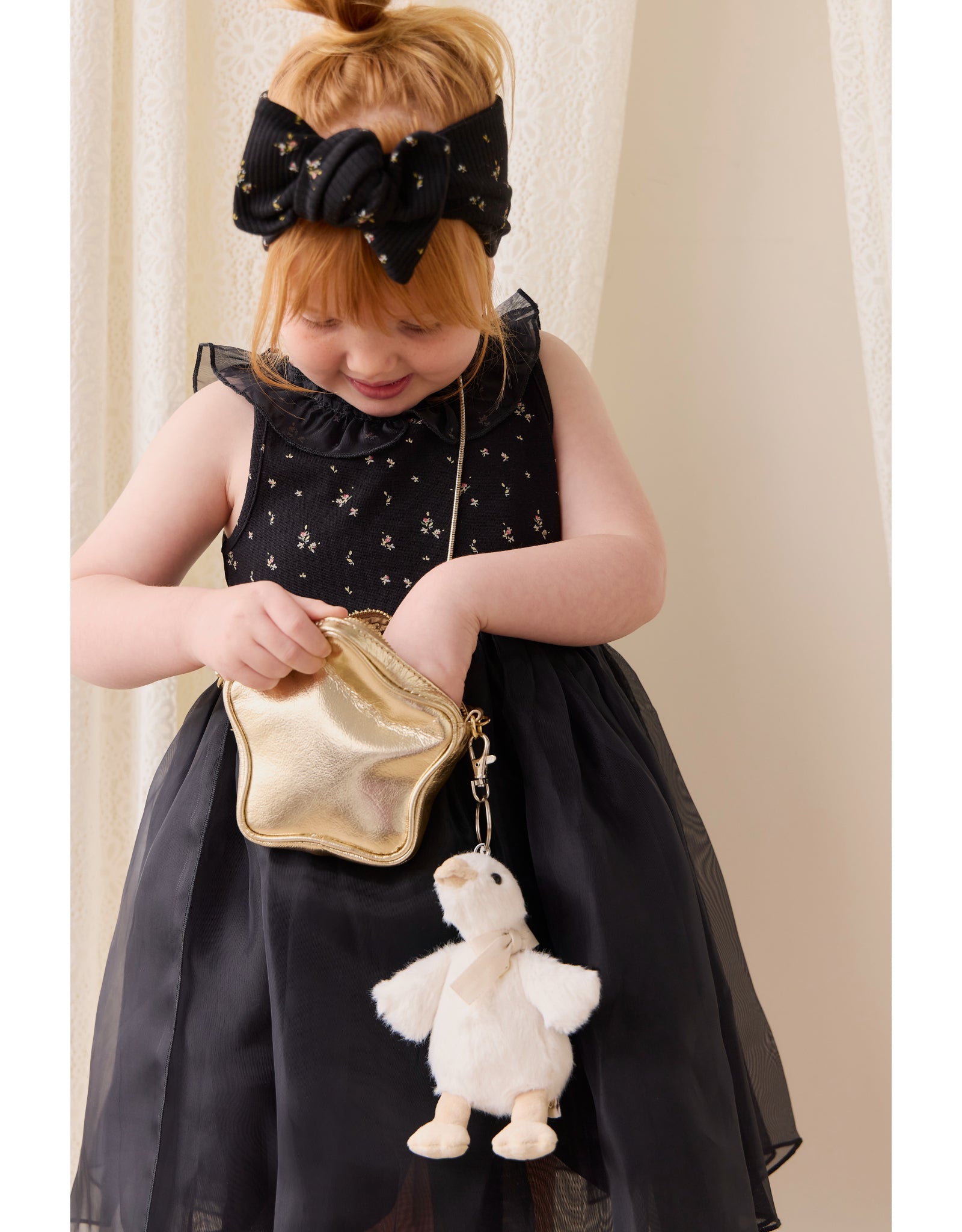 Keyring - Rose the Duck with Bow - Snuggle Bunnies