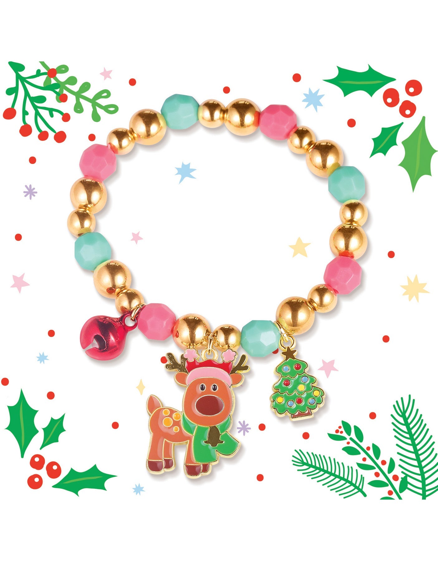 Bracelet - Reindeer and bell - girl nation