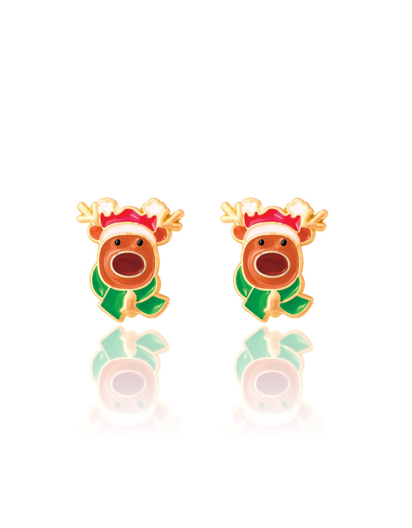 Enamel Stud Earrings - Snowman Wonderland - Girl Nation