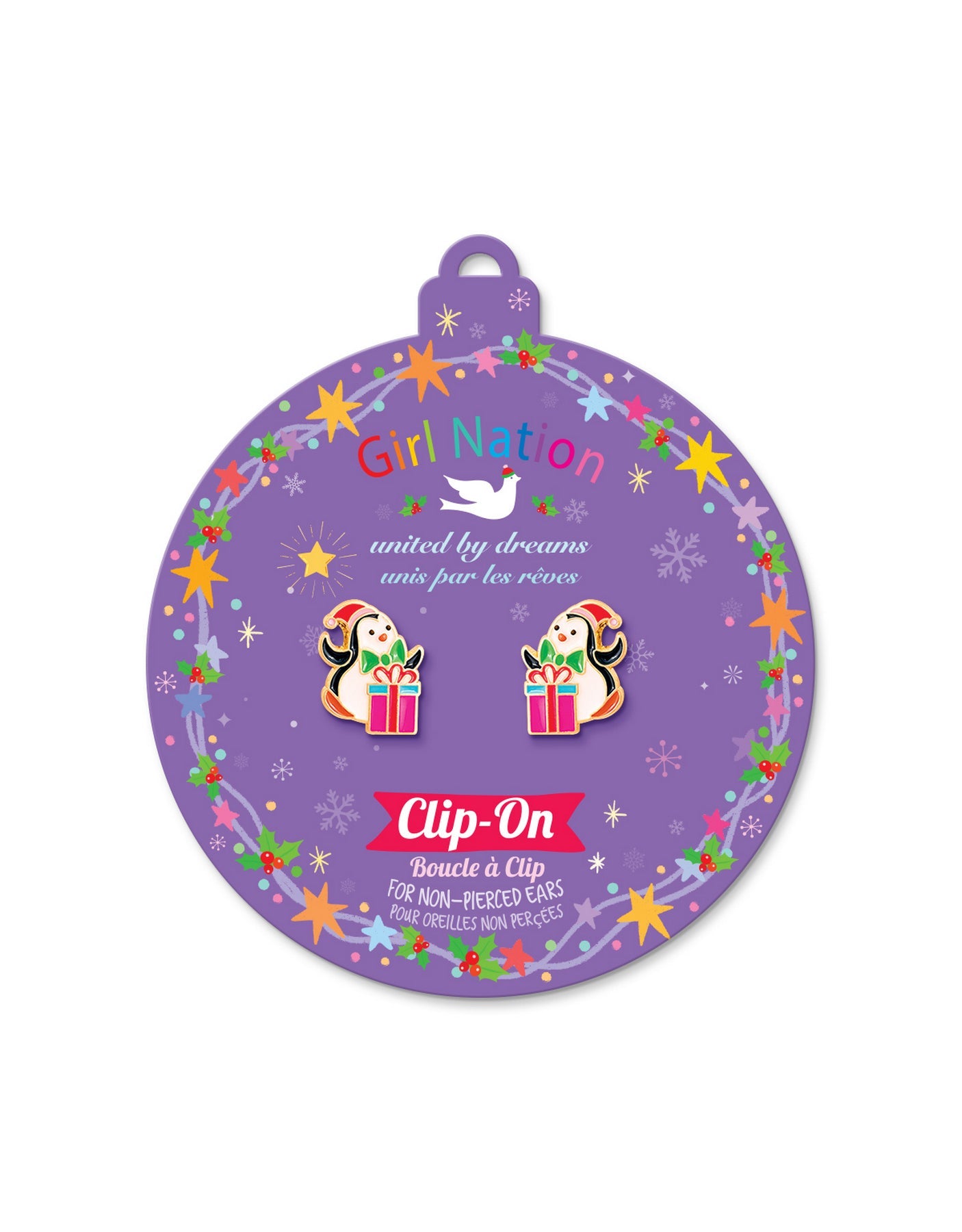 Enamel Clip-On Earrings - Happy Christmas tree - Girl Nation
