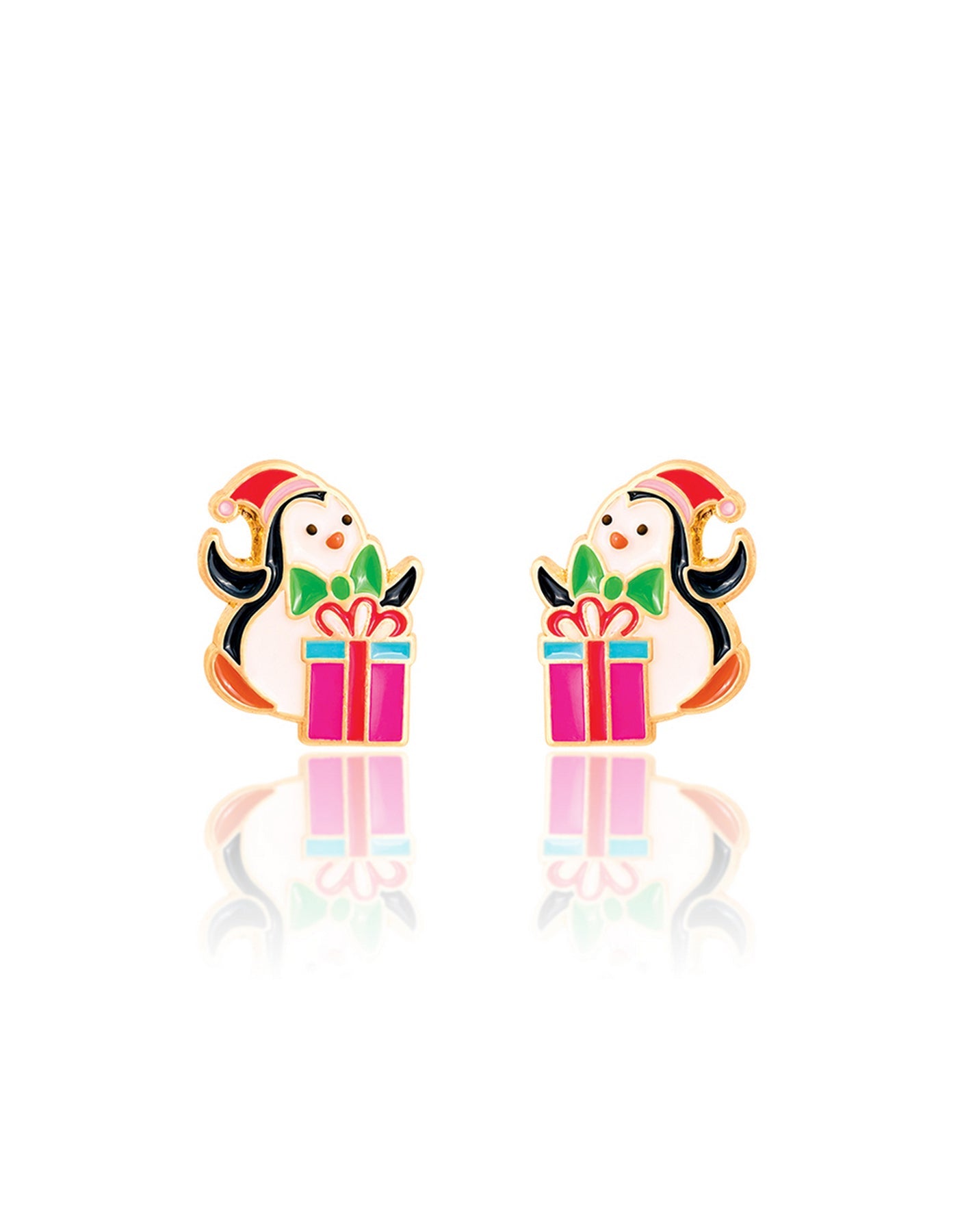 Enamel Stud Earrings - Snowman Wonderland - Girl Nation