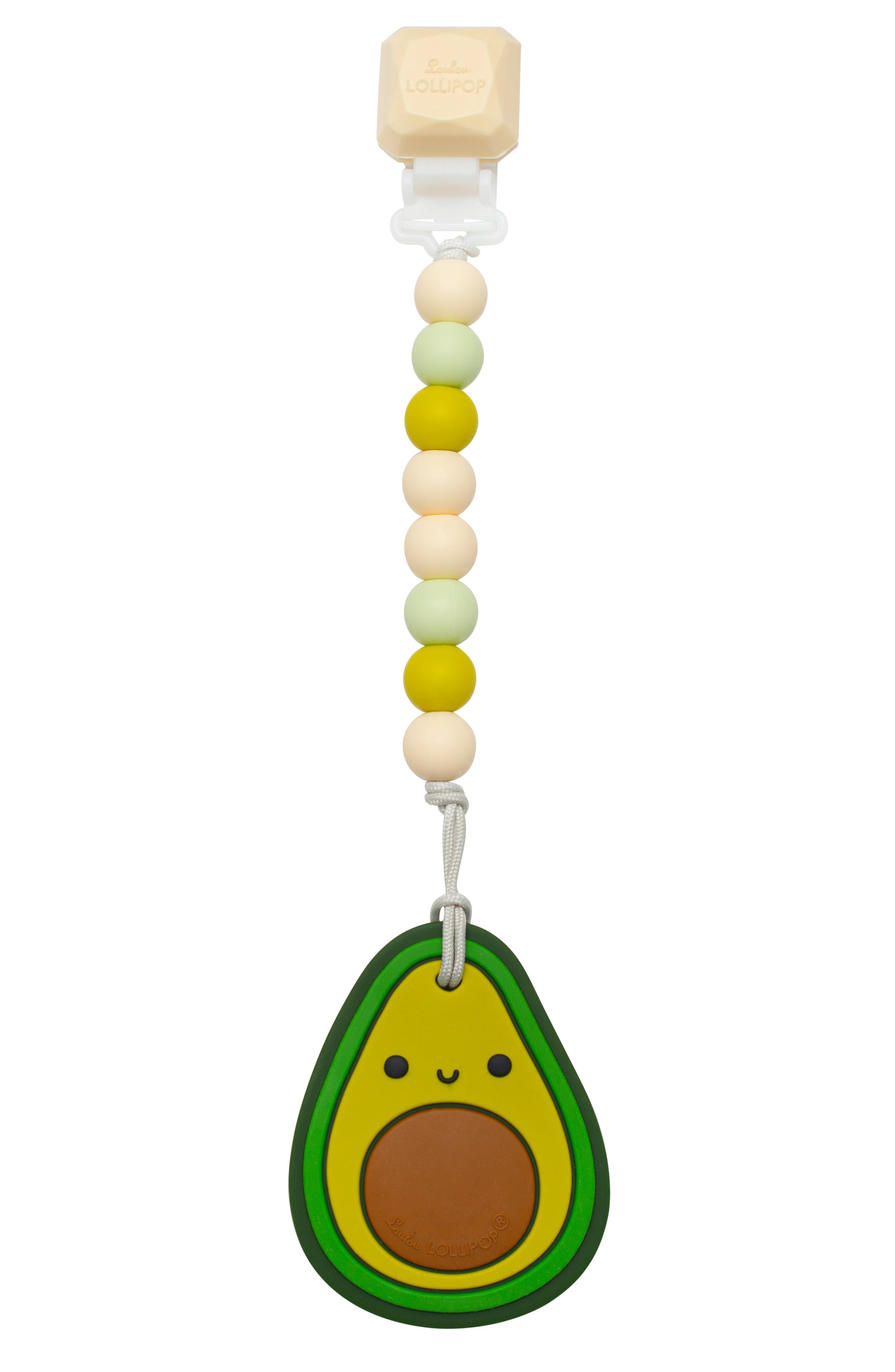 Gem Pacifier Clip Teether Set - Avocado