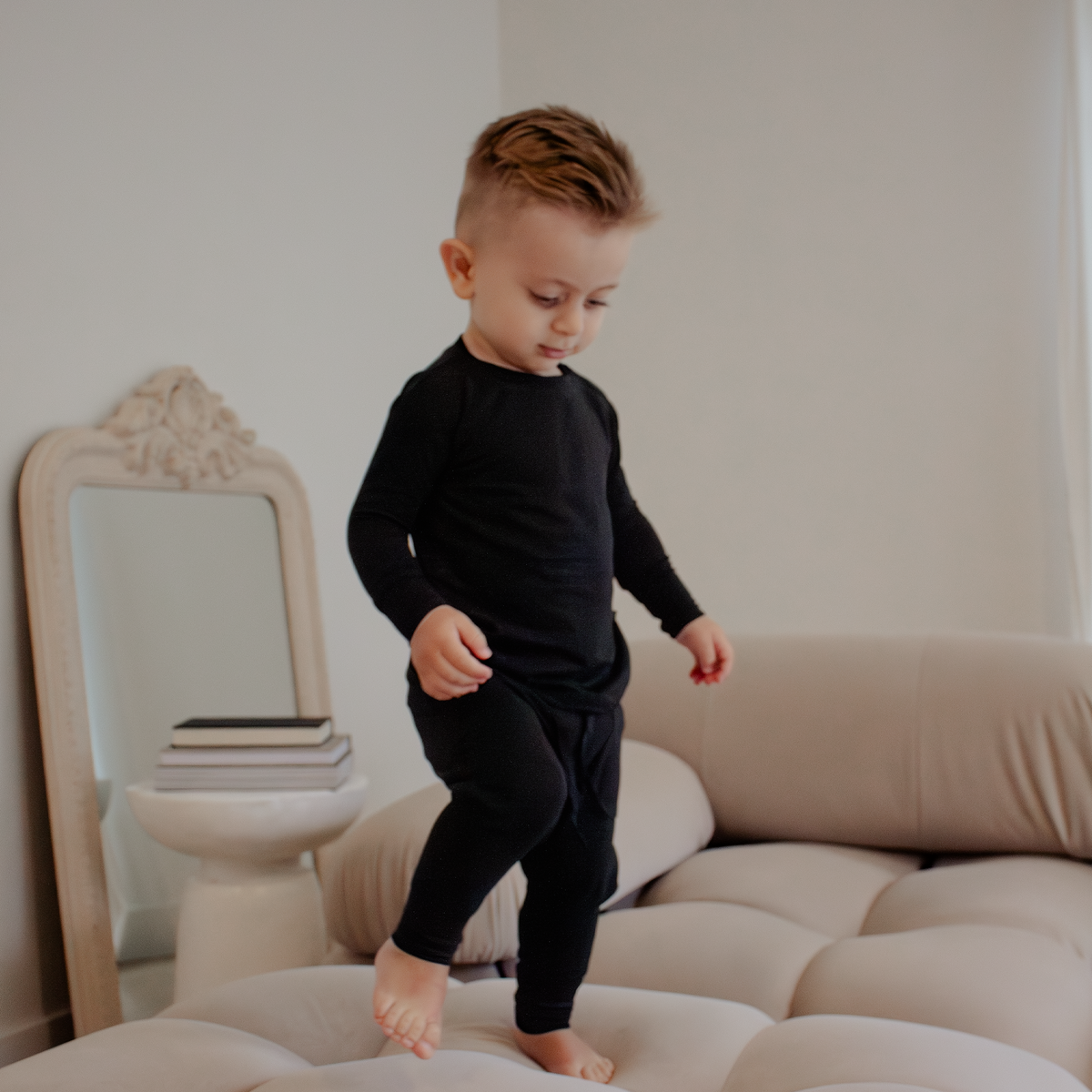 Onyx Bamboo 2-Piece Long Sleeve Jogger Set Lulush The Label Kids Clothing