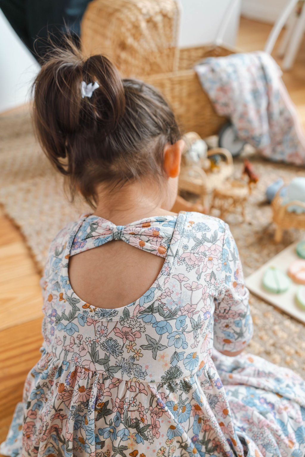 Short Sleeve Skater Dress - English Garden