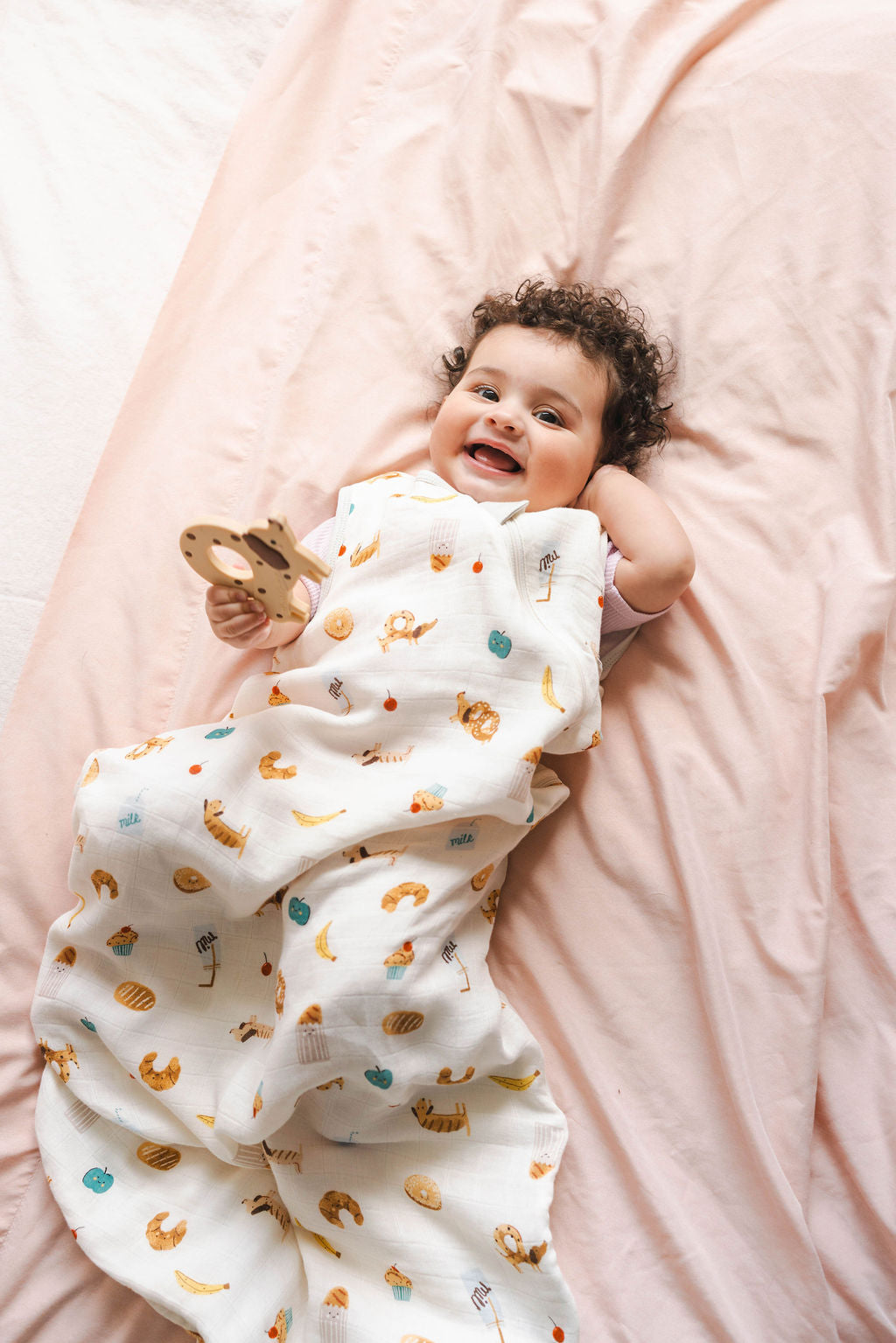 Muslin Lightweight Sleep Bag 0.5 TOG - French Breakfast