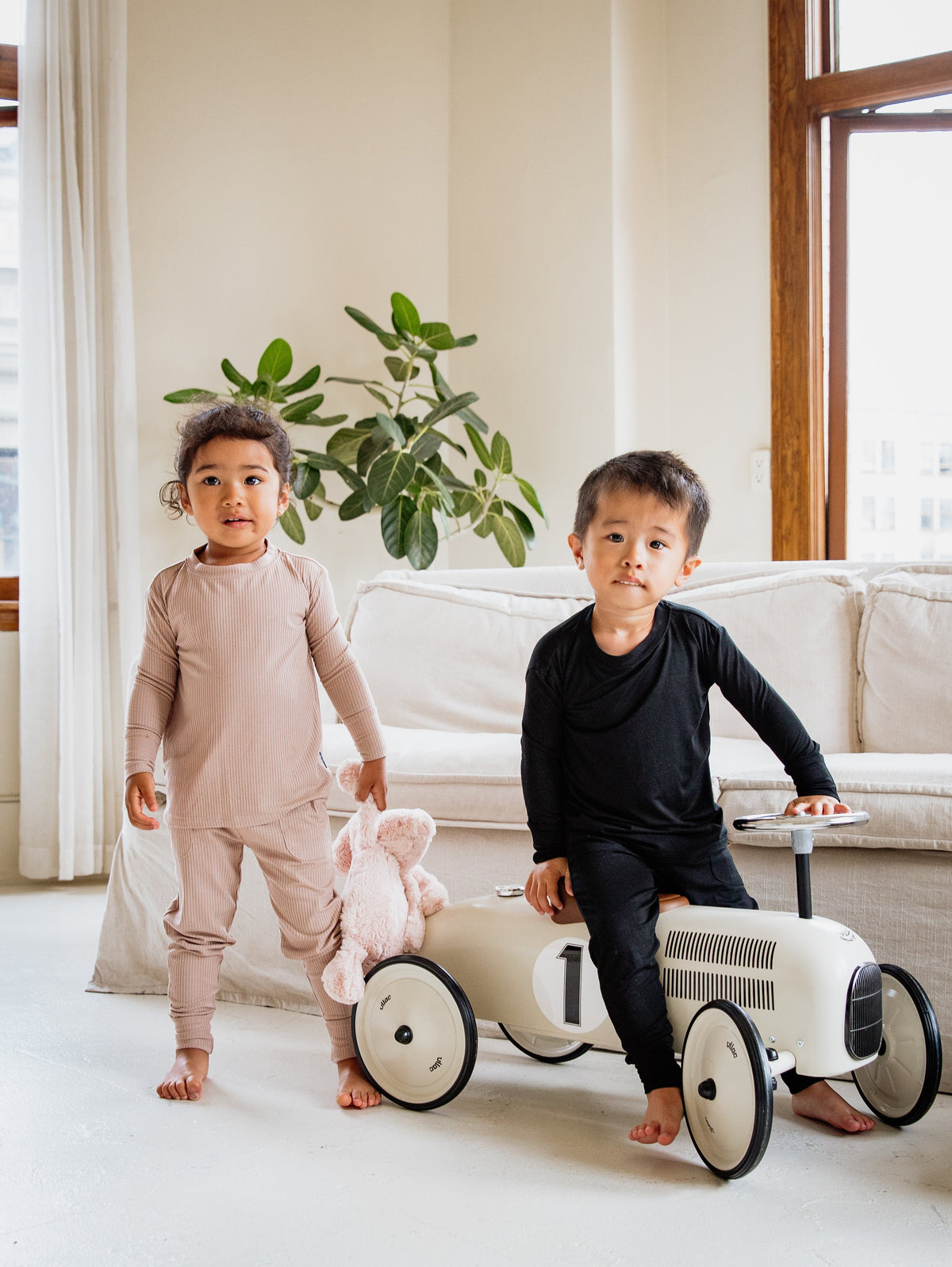 Onyx Bamboo 2-Piece Long Sleeve Jogger Set Lulush The Label Kids Clothing