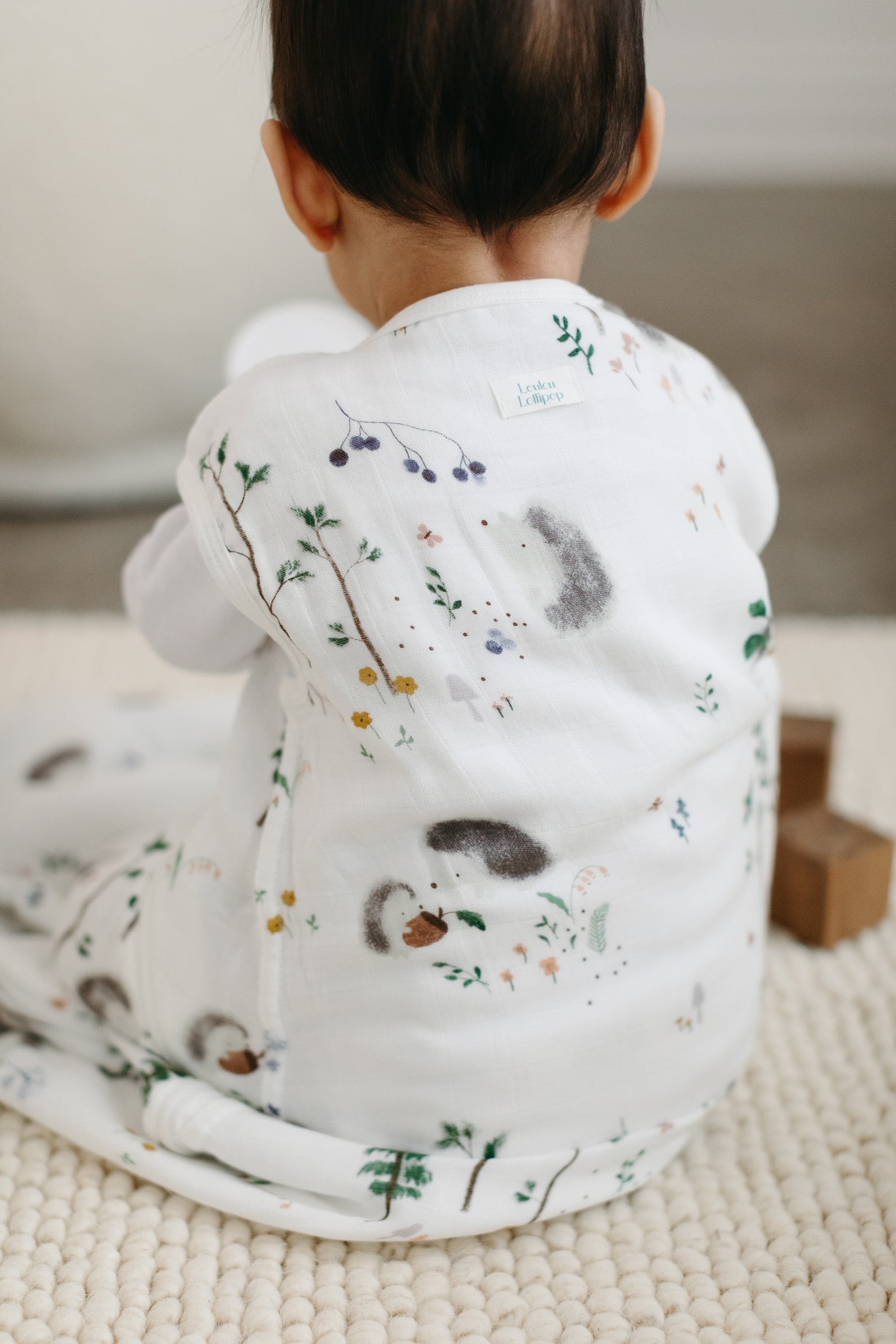 Muslin Lightweight Sleep Bag 0.5 TOG - Hedgehogs