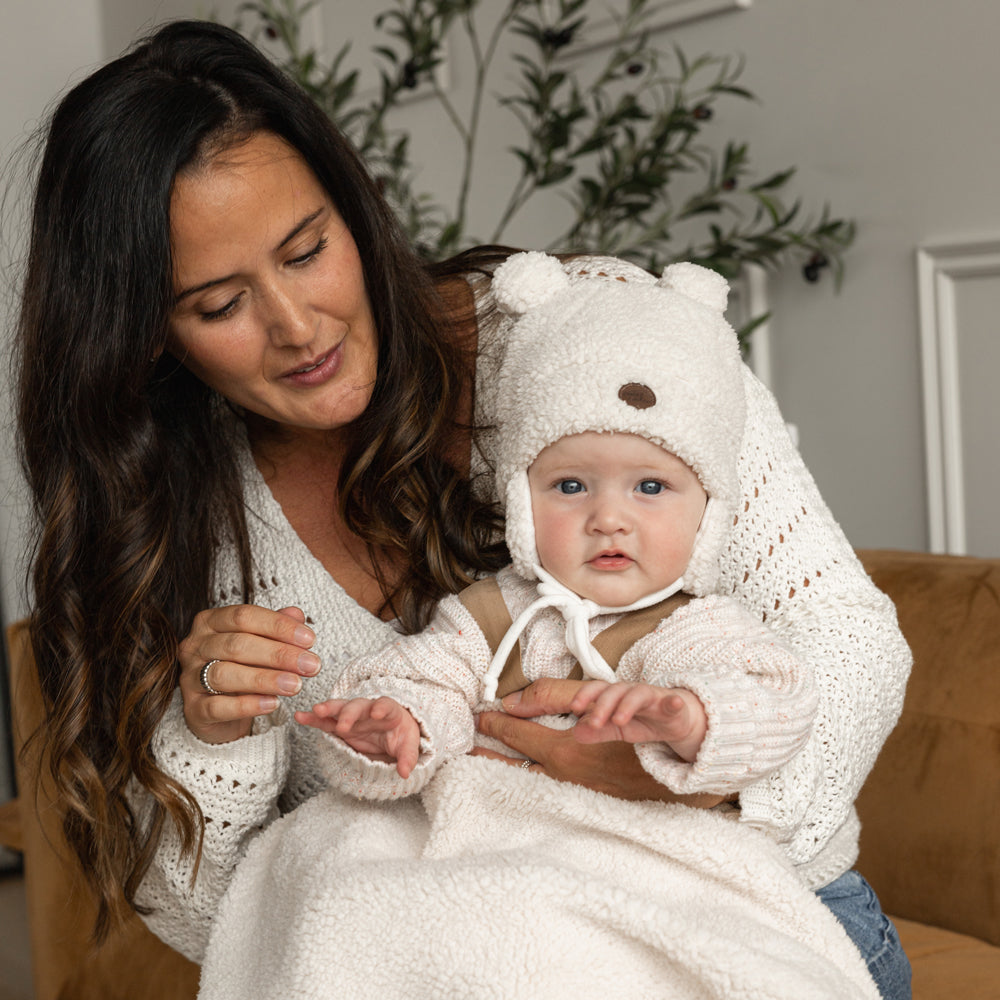 Coffret cadeau Ourson Sherpa pour bébé (4 accessoires) Petit Coulou