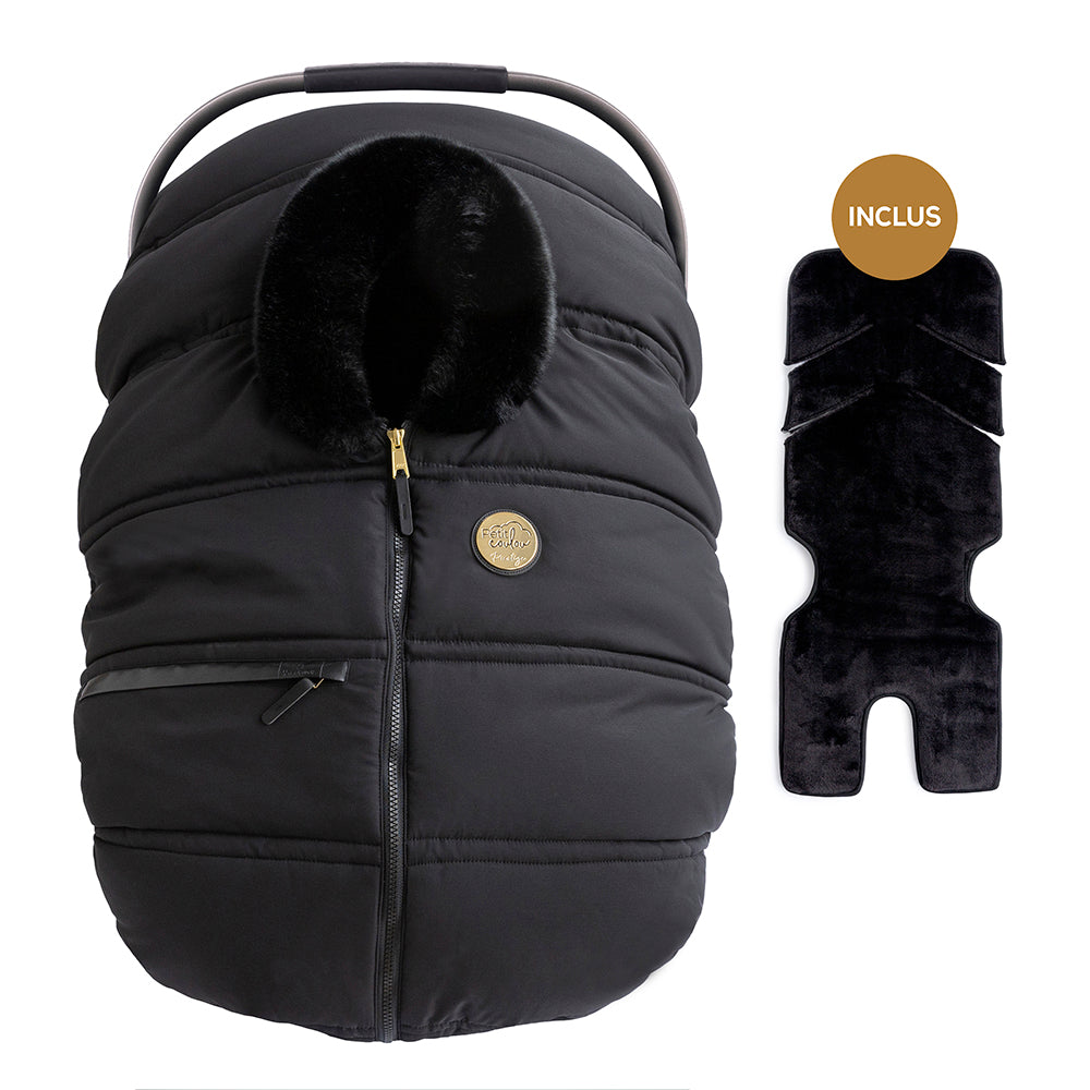 Ensemble de luxe: Housse 3 saisons pour siège d'auto & Fond isolant (-30°C à 15°C) Petit Coulou