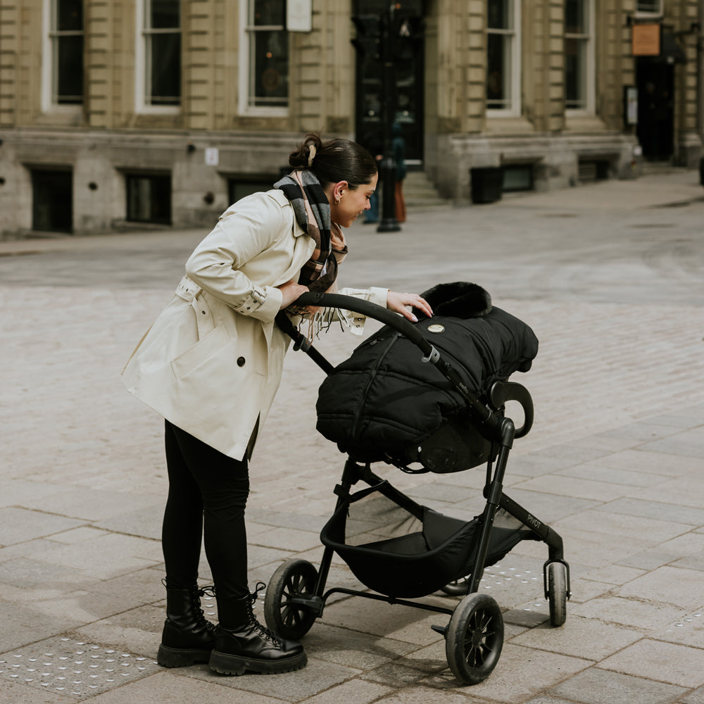 Ensemble de luxe: Housse 3 saisons pour siège d'auto & Fond isolant (-30°C à 15°C) Petit Coulou
