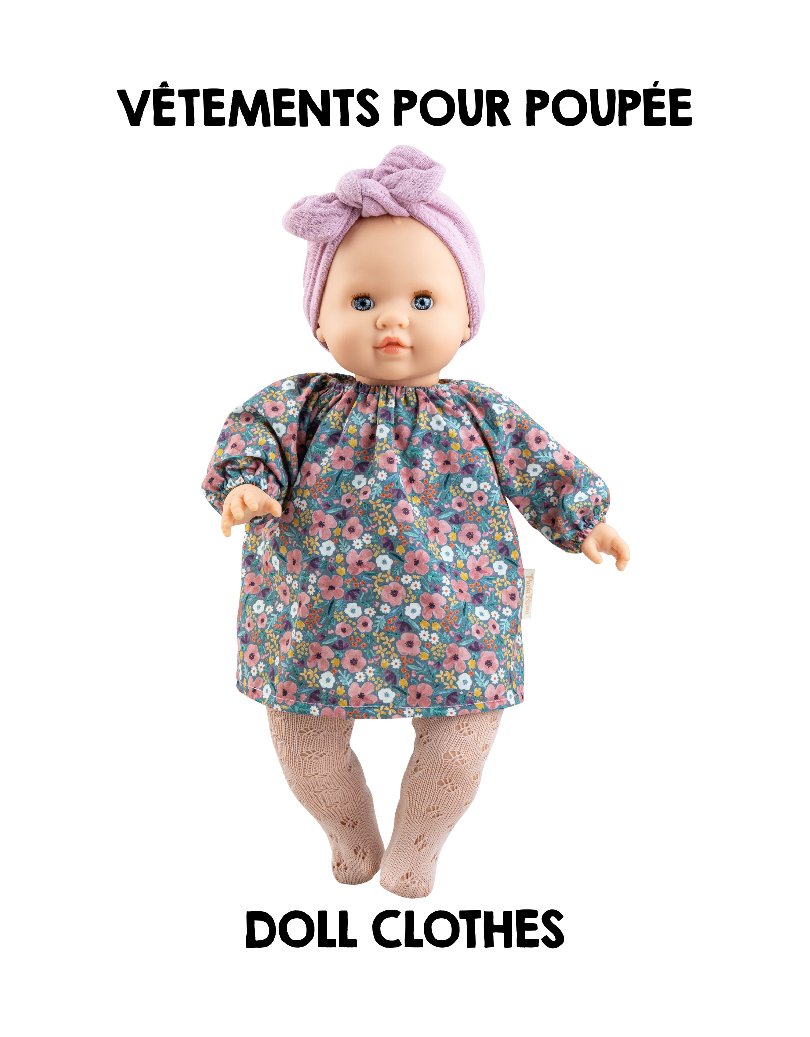 Clothes for Los Manus dolls - Floral dress - Paola Reina