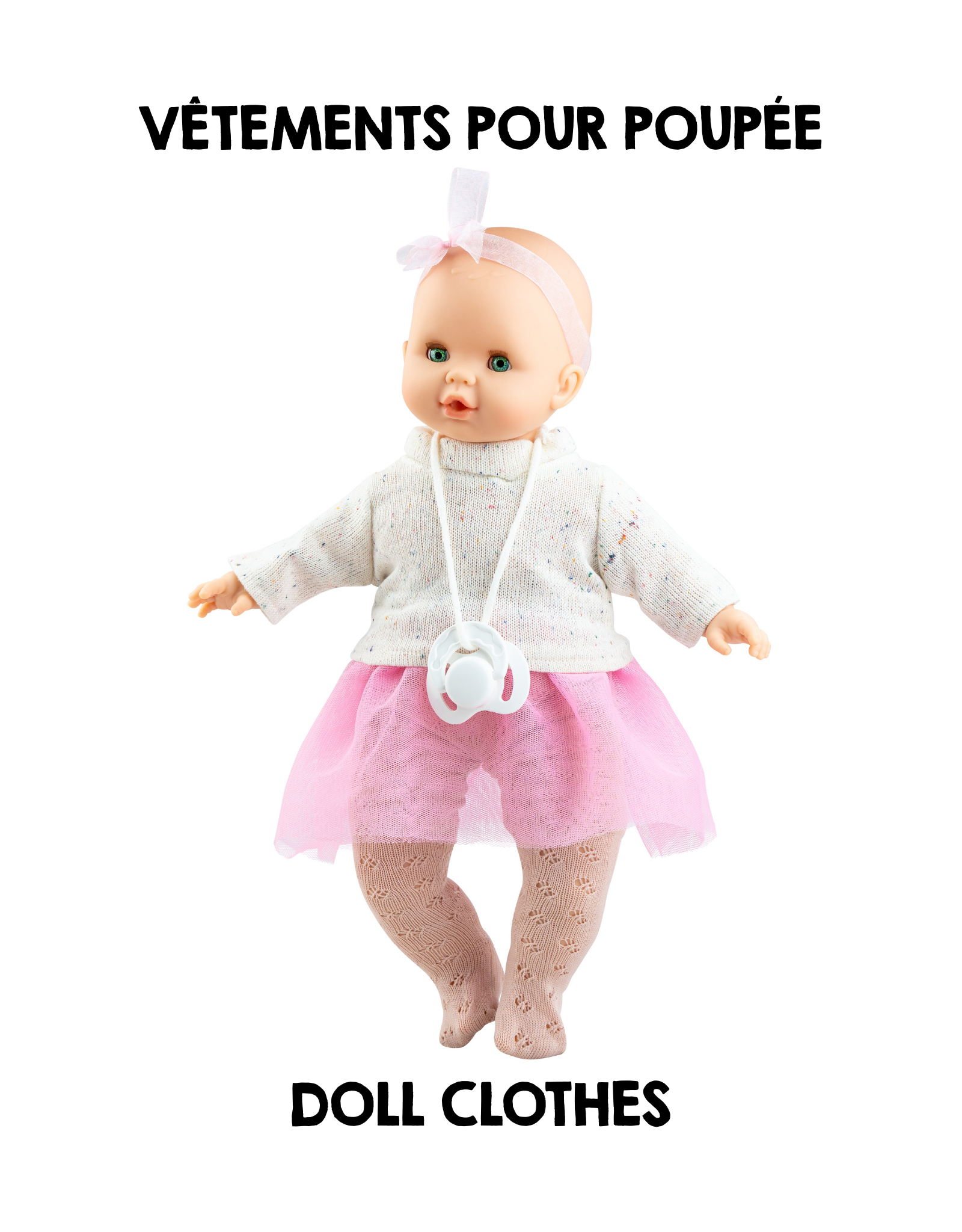 Clothes for Alex & Sonia dolls - Pink tutu dress - Paola Reina