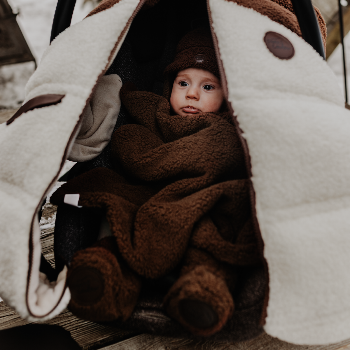 Coffret cadeau Ourson Sherpa pour bébé (4 accessoires) Petit Coulou