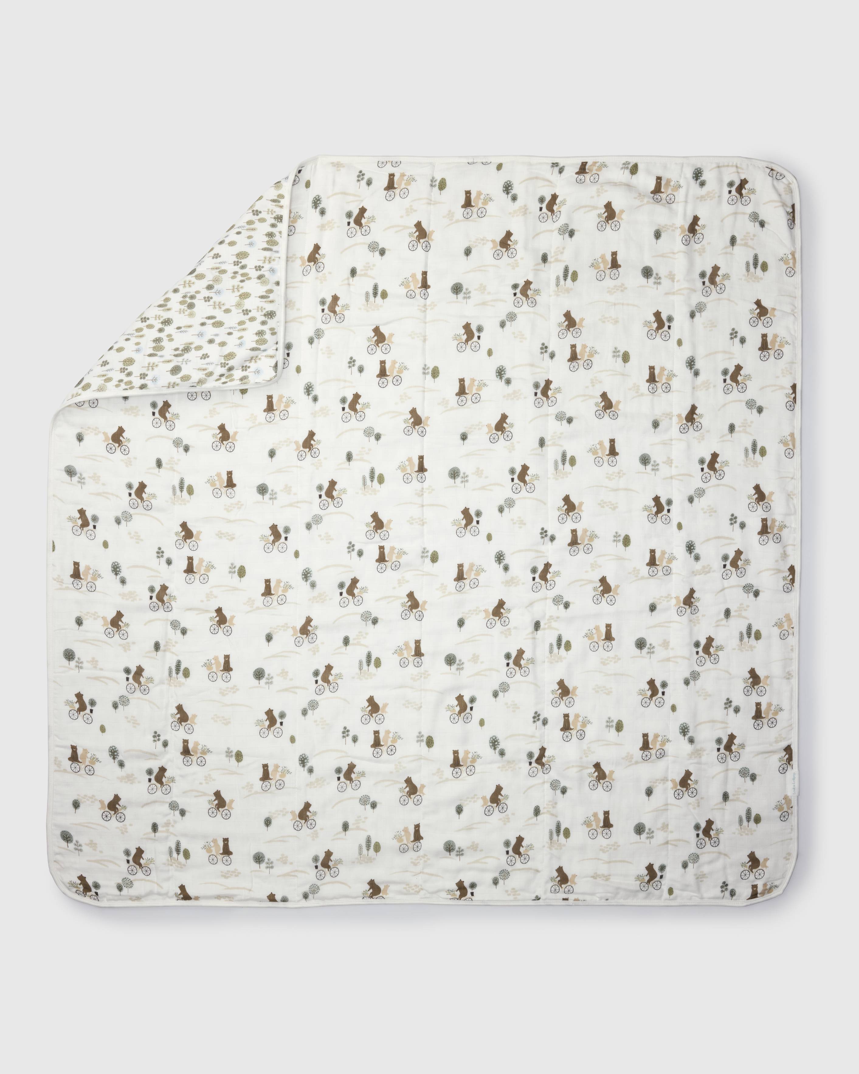 Muslin Quilt - Bears on Bikes