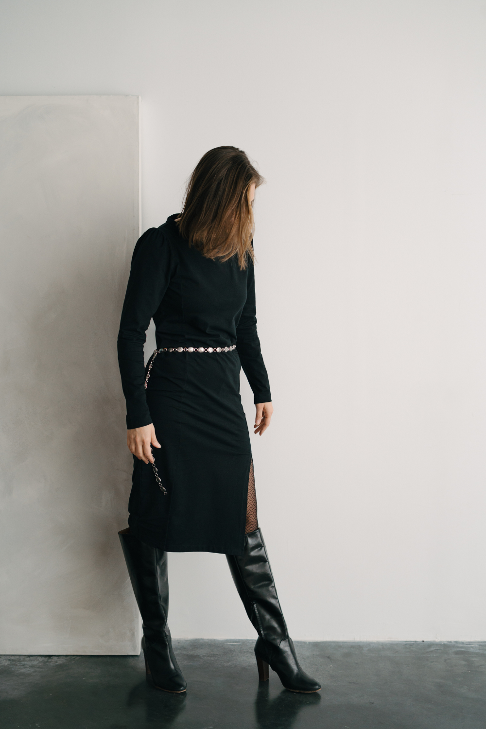 Alba - Robe de maternité Noire - Coton