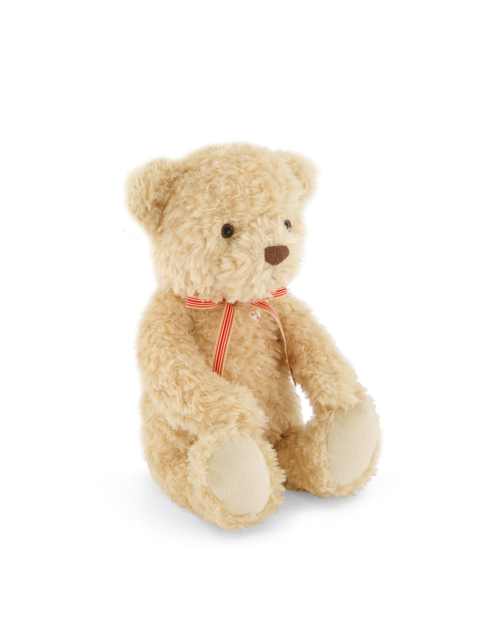 Plush - Arthur the Bear - With red stripe ribbon bow - Snuggle Bunnies