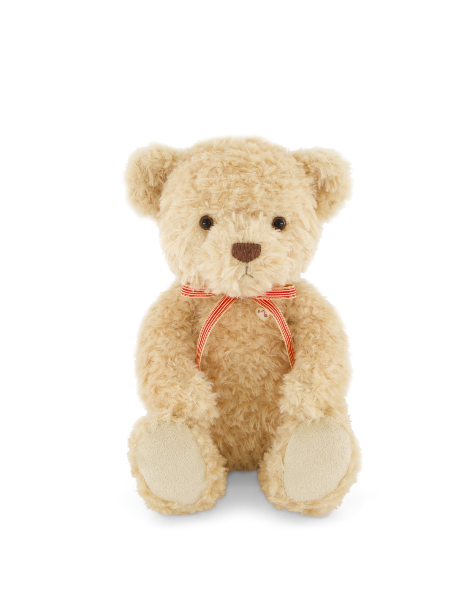 Plush - Arthur the Bear - With red stripe ribbon bow - Snuggle Bunnies