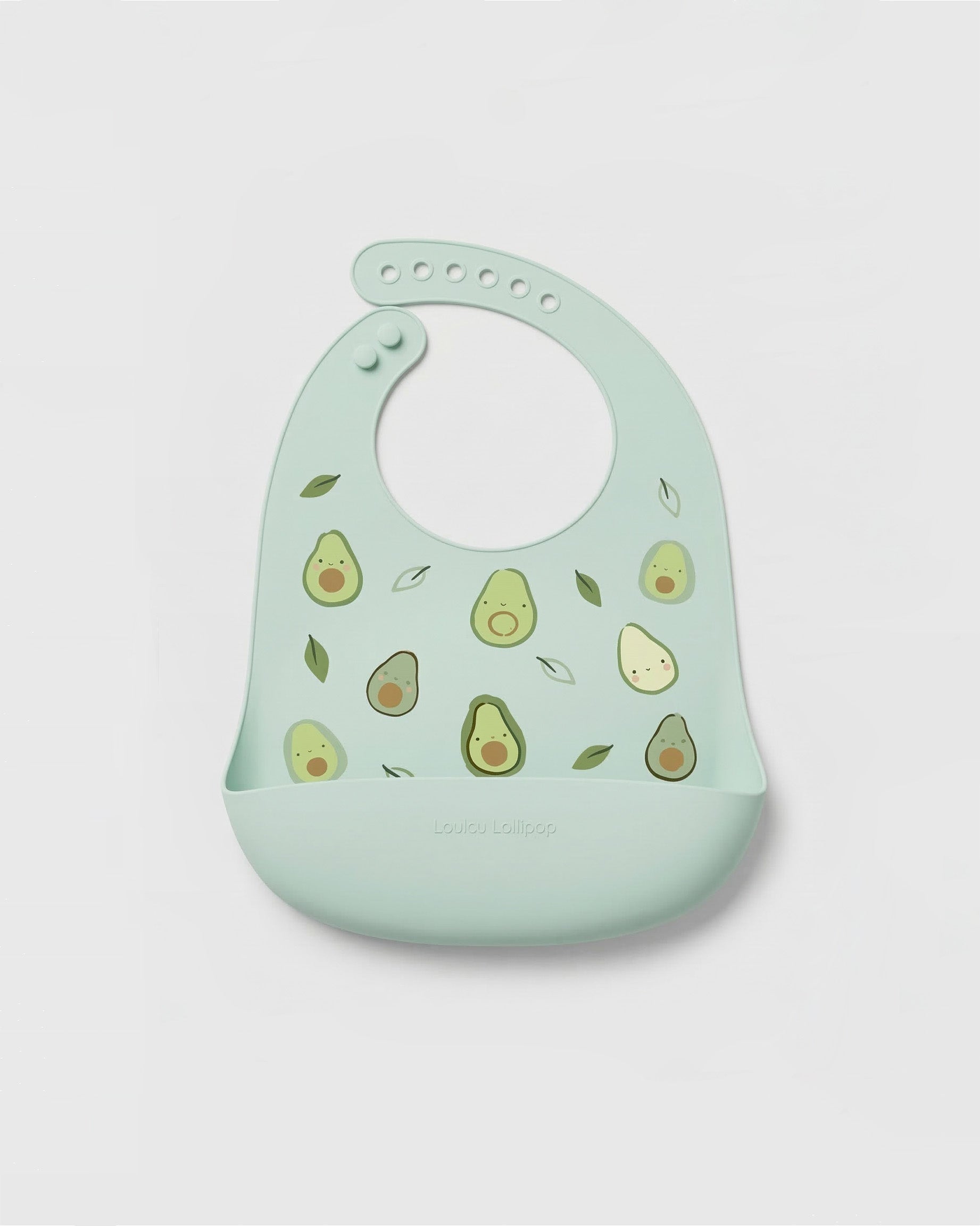 Silicone Bib Printed - Avocado