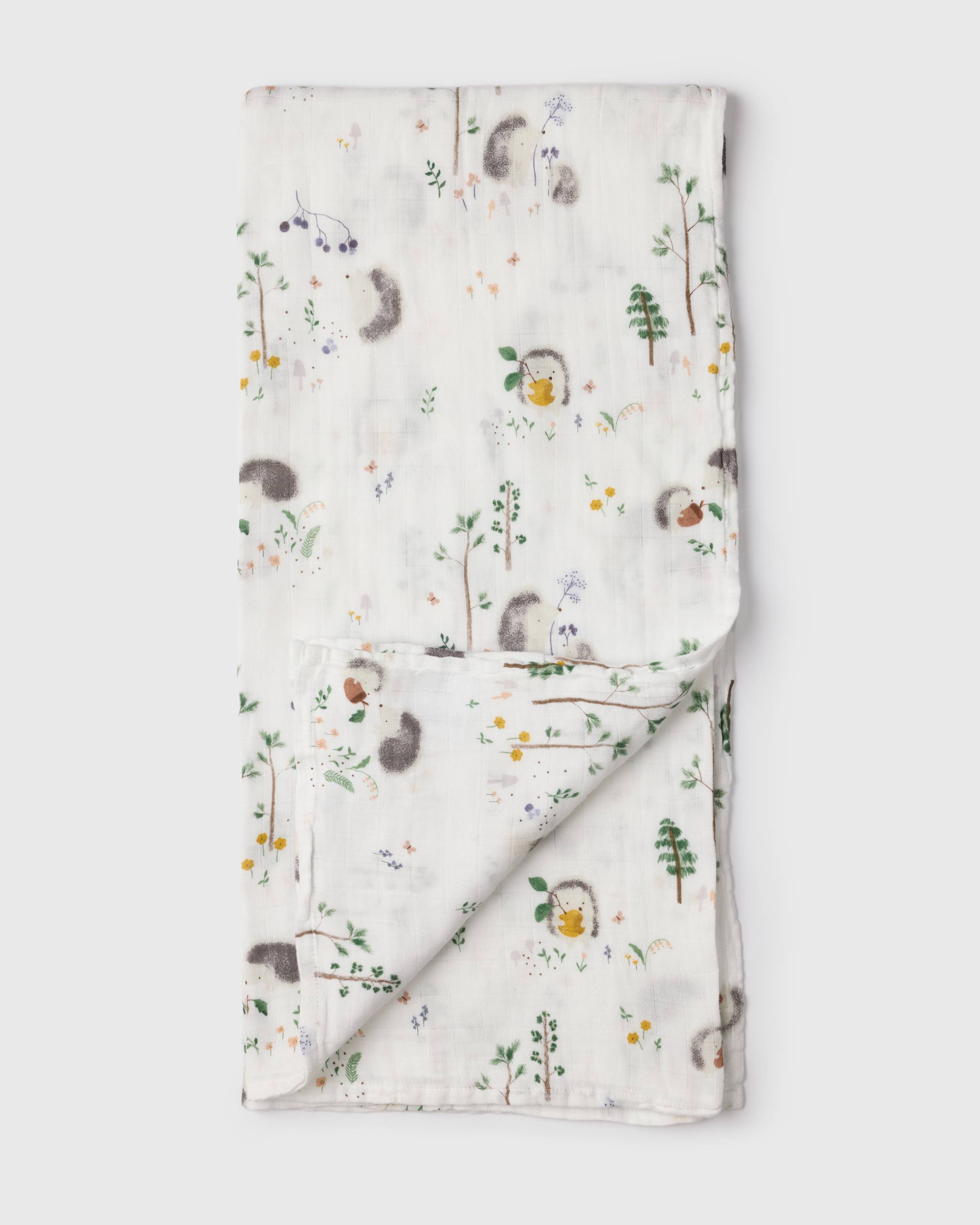 Muslin Swaddle - Hedgehogs