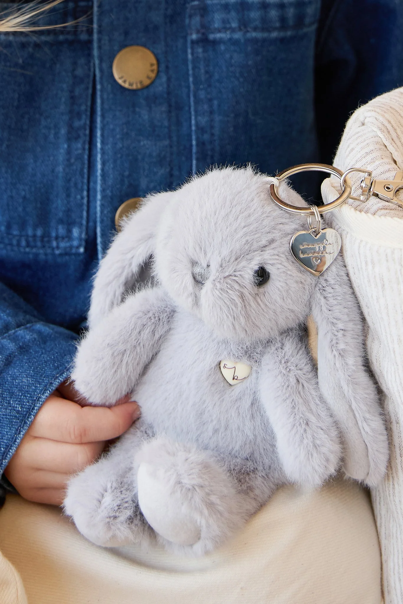 Keyring - Penelope the bunny - Silver - Snuggle Bunnies