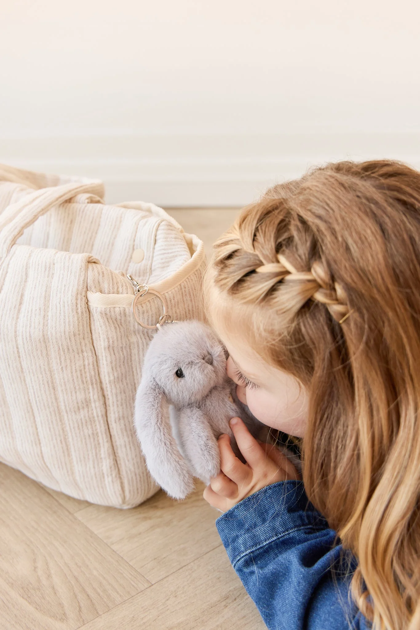 Keyring - Penelope the bunny - Silver - Snuggle Bunnies