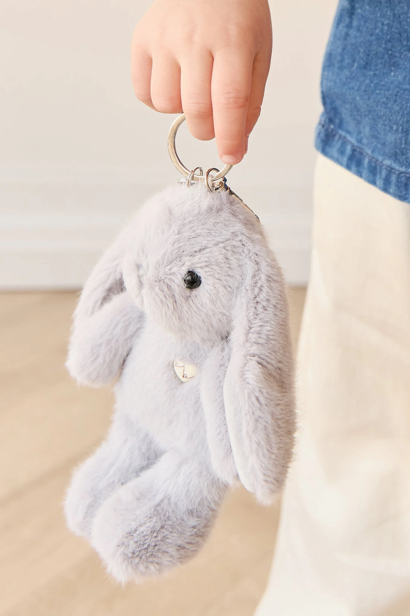 Keyring - Penelope the bunny - Silver - Snuggle Bunnies