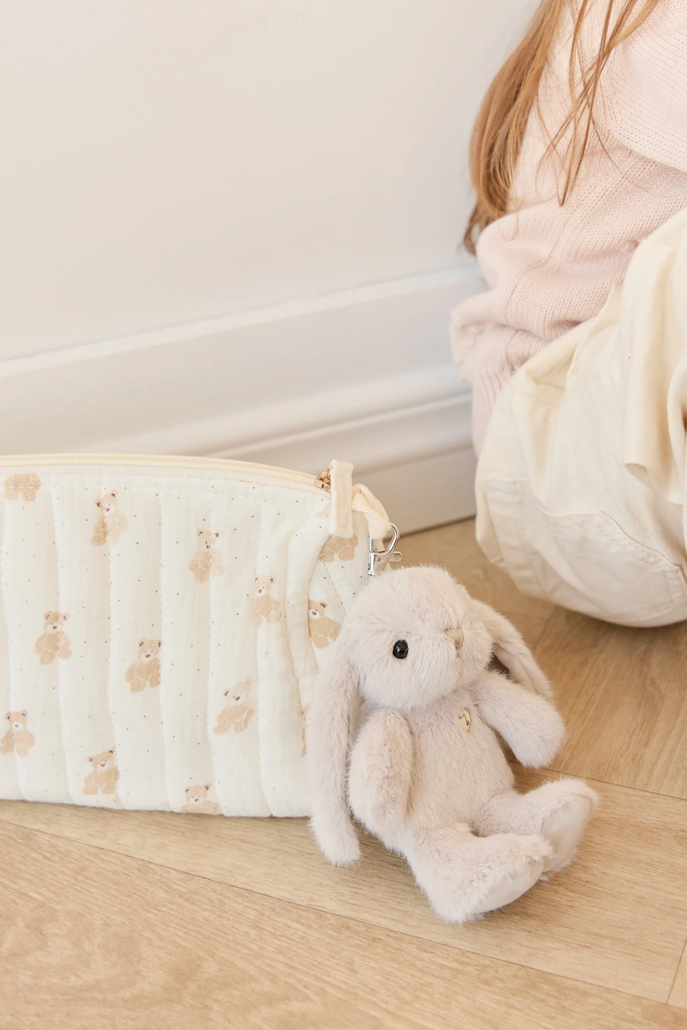 Keyring - Penelope the bunny - Beige - Snuggle Bunnies