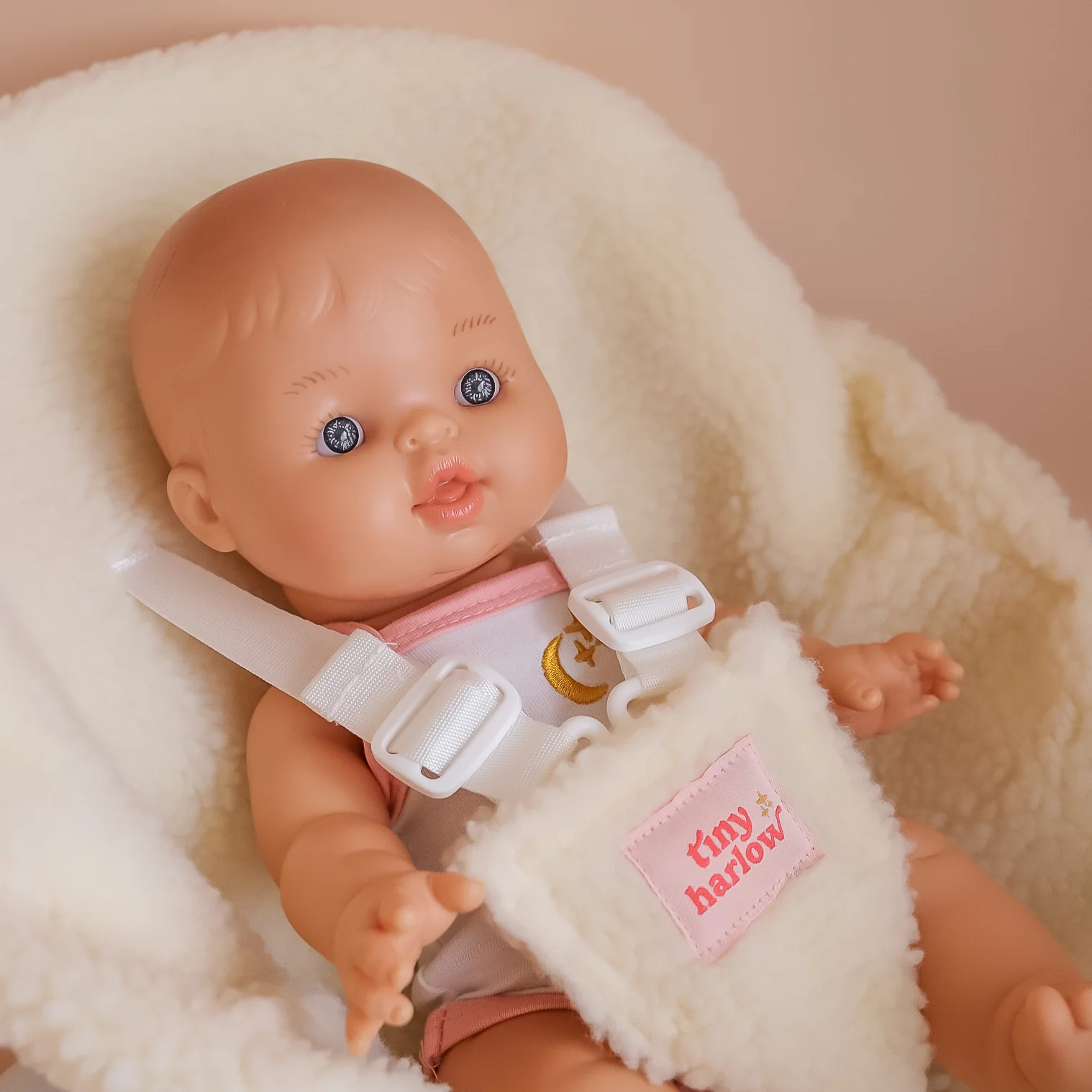 Doll Car Seat - Sherpa - Tiny Harlow
