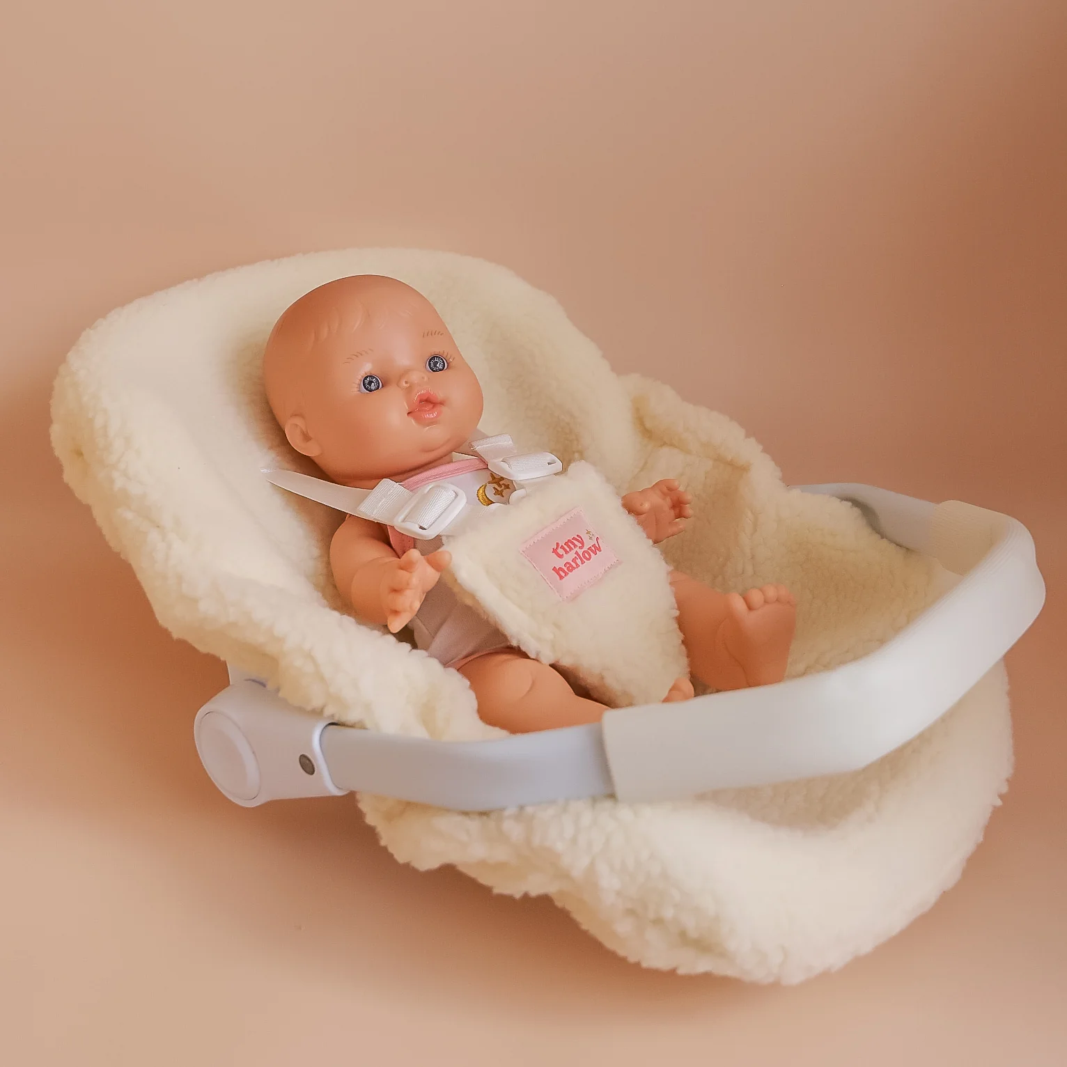 Doll Car Seat - Pink ducky - Tiny Harlow
