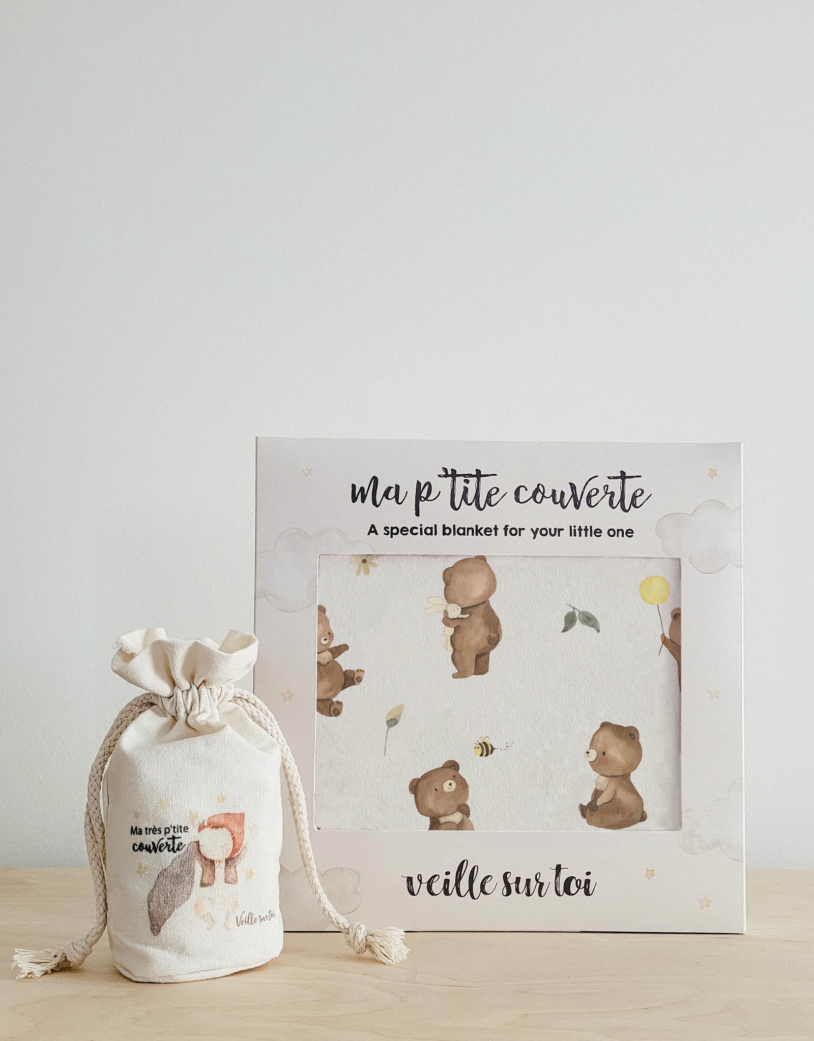 Ma p'tite couverte - Petit ourson - Veille sur toi